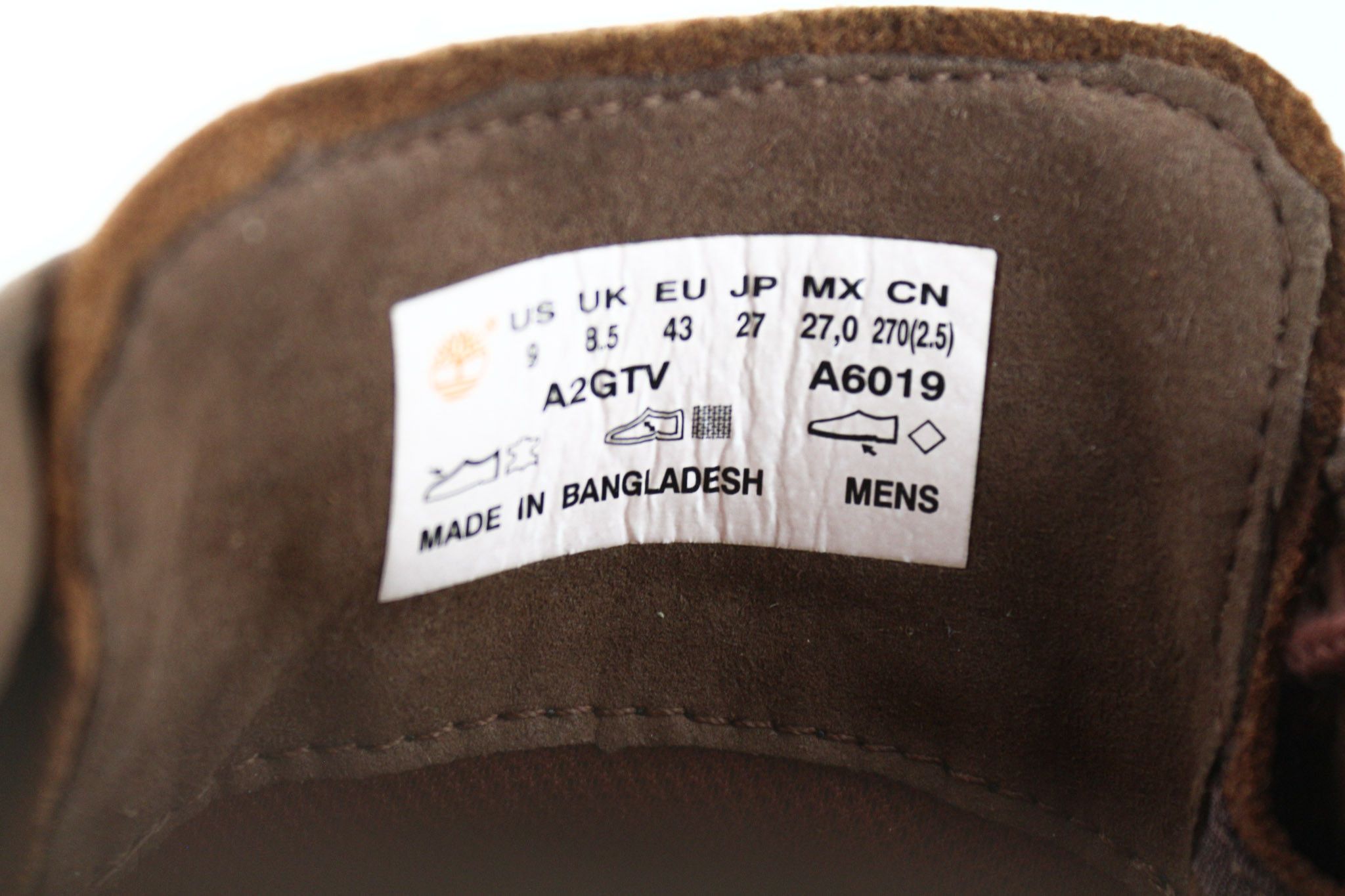Timberland A2GTV UK8.5 Brown Leather Almond ReBOTL 79878 Size US 9 / EU 42 - 11 Thumbnail