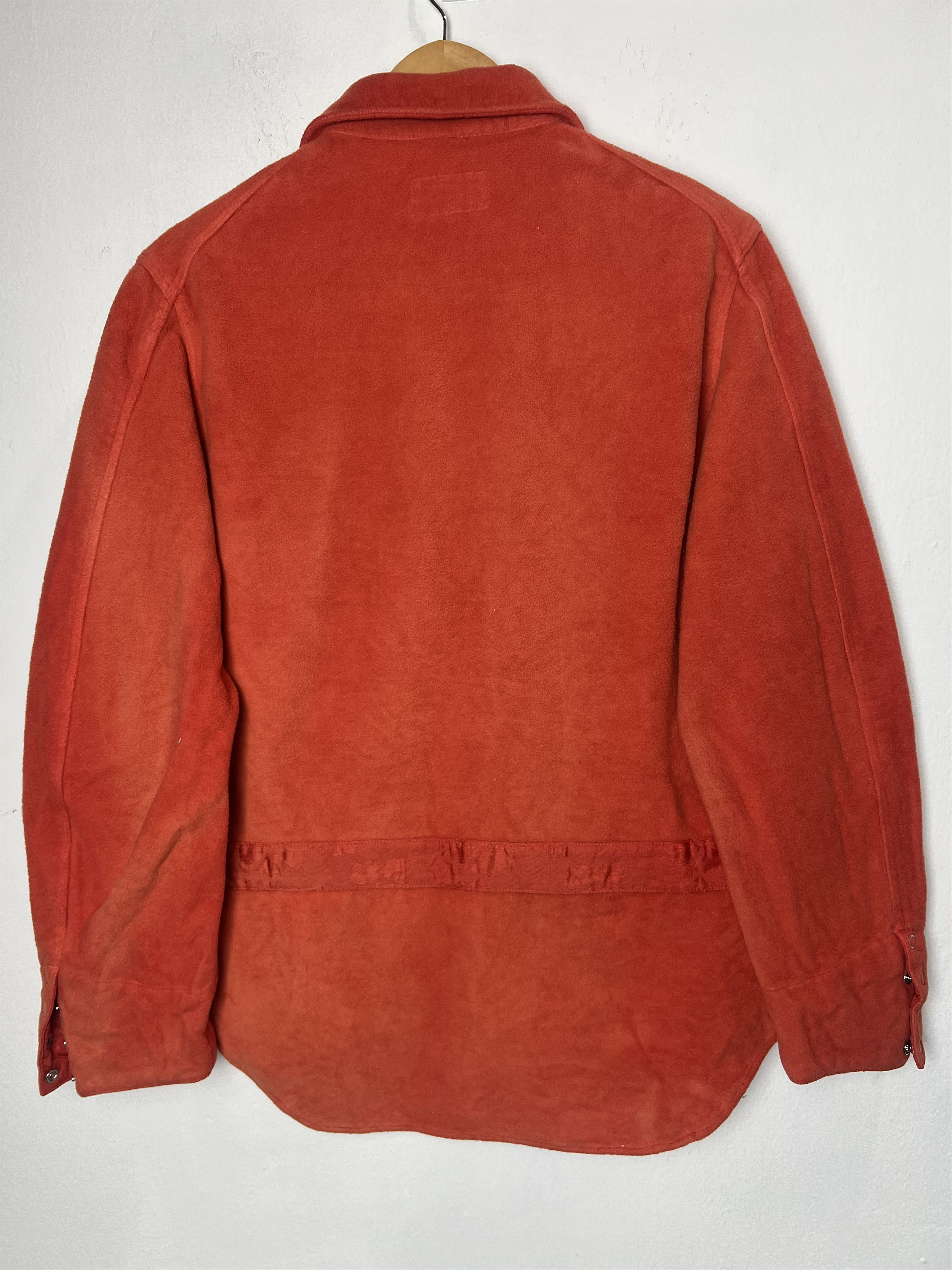 Japanese Brand Red Divine Orange Red Fleece Button Down Shirt Size US M / EU 48-50 / 2 - 2 Thumbnail