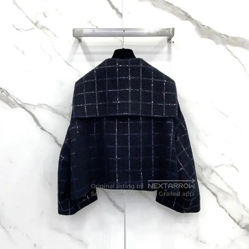 Chanel Chanel Dark Blue Cotton Blend Women's Jacket . Size M / US 6-8 / IT 42-44 - 1 Thumbnail