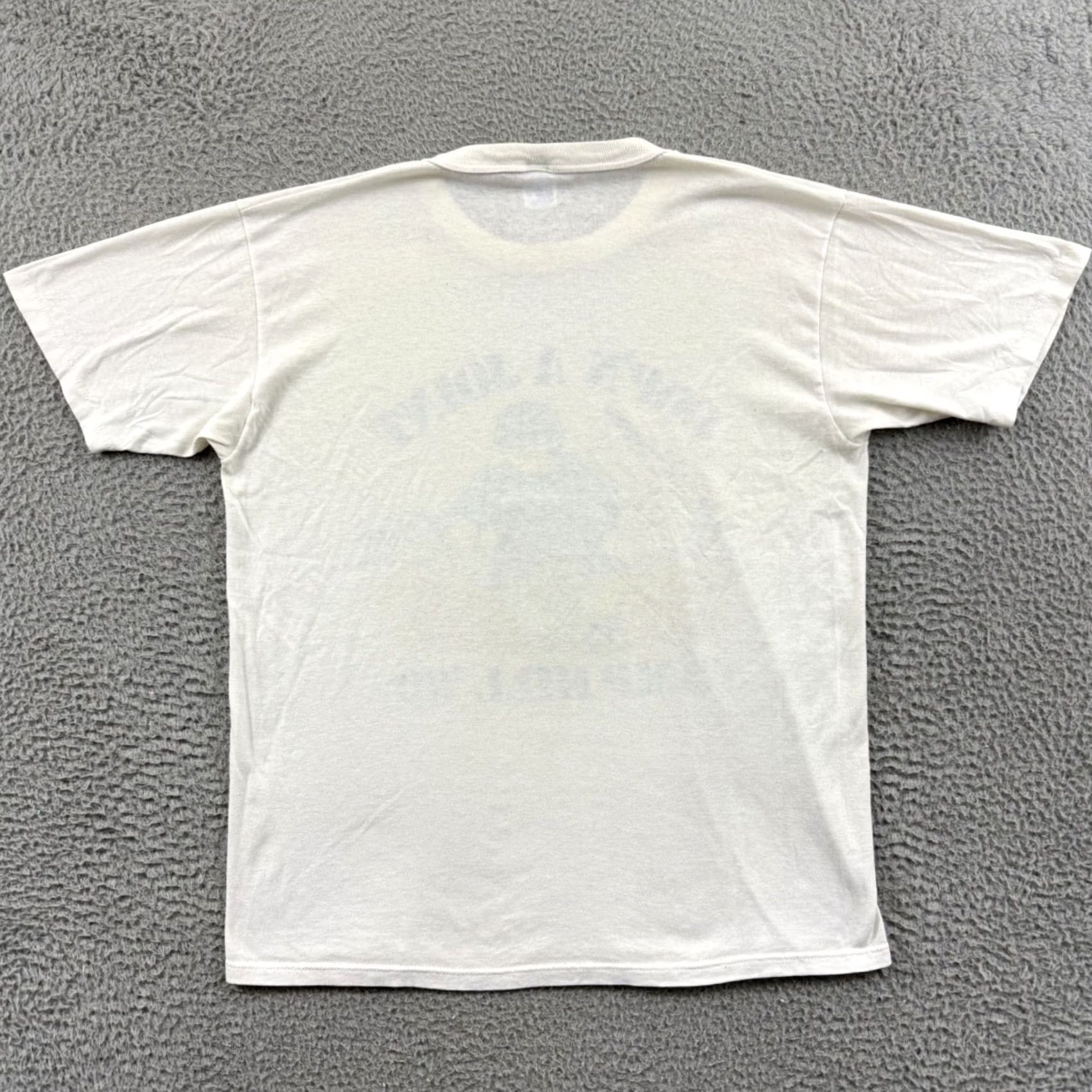 Russell Athletic VINTAGE Russell Athletic Camp Hill Inmate Riot Shirt Mens Large 80s Short Sleeve White Cotton Blend Graphic Print 80s Size US L / EU 52-54 / 3 - 7 Thumbnail