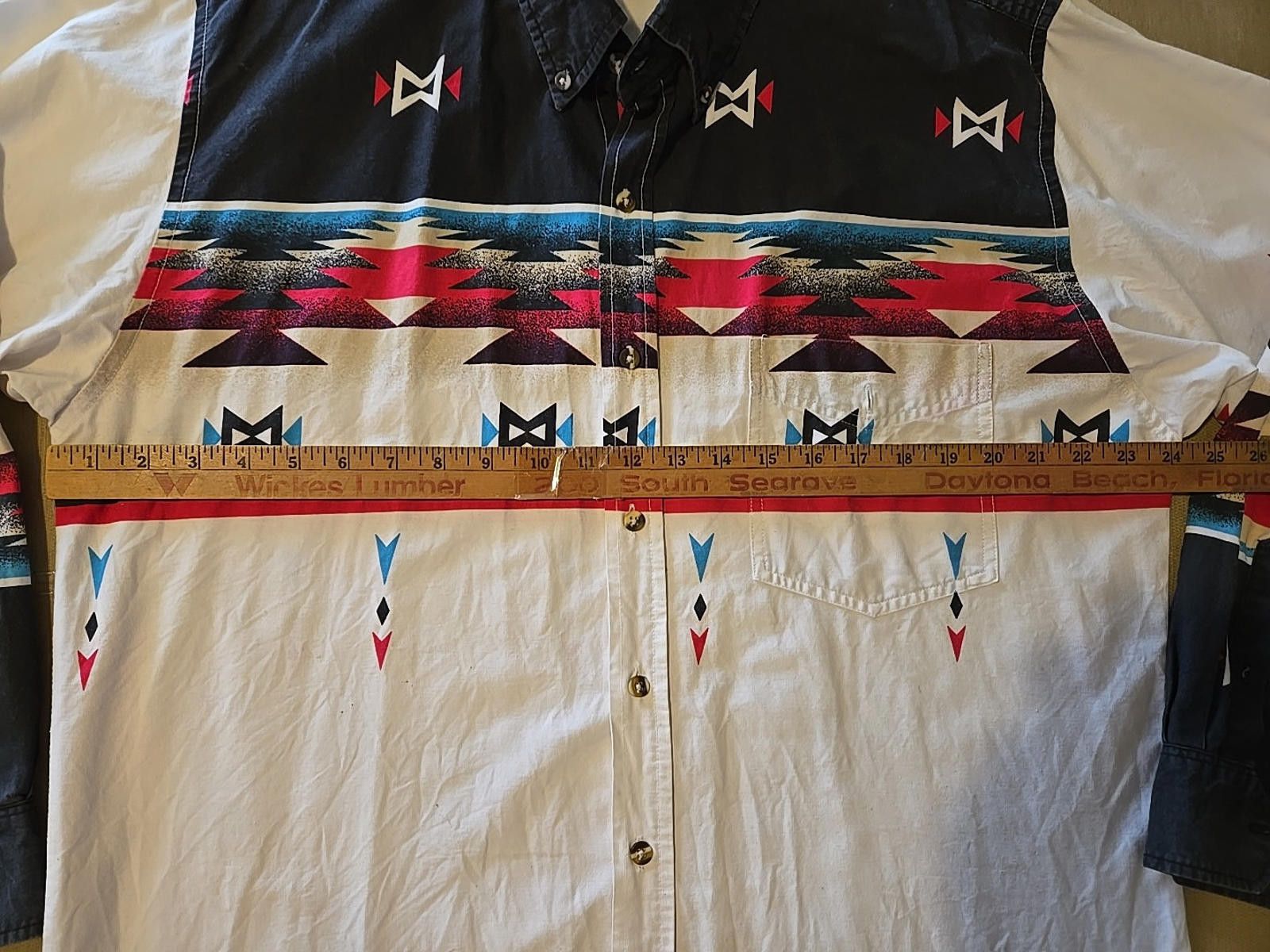 Other Express Rider Vintage Western Shirt Mens Size L Aztec Rodeo Size US L / EU 52-54 / 3 - 6 Thumbnail