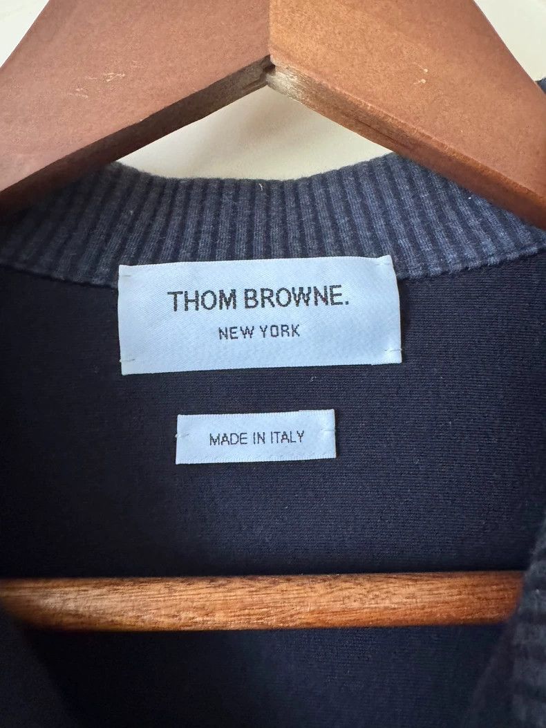 Thom Browne Thom Browne A navy blue shirt jacket Size US S / EU 44-46 / 1 - 4 Thumbnail