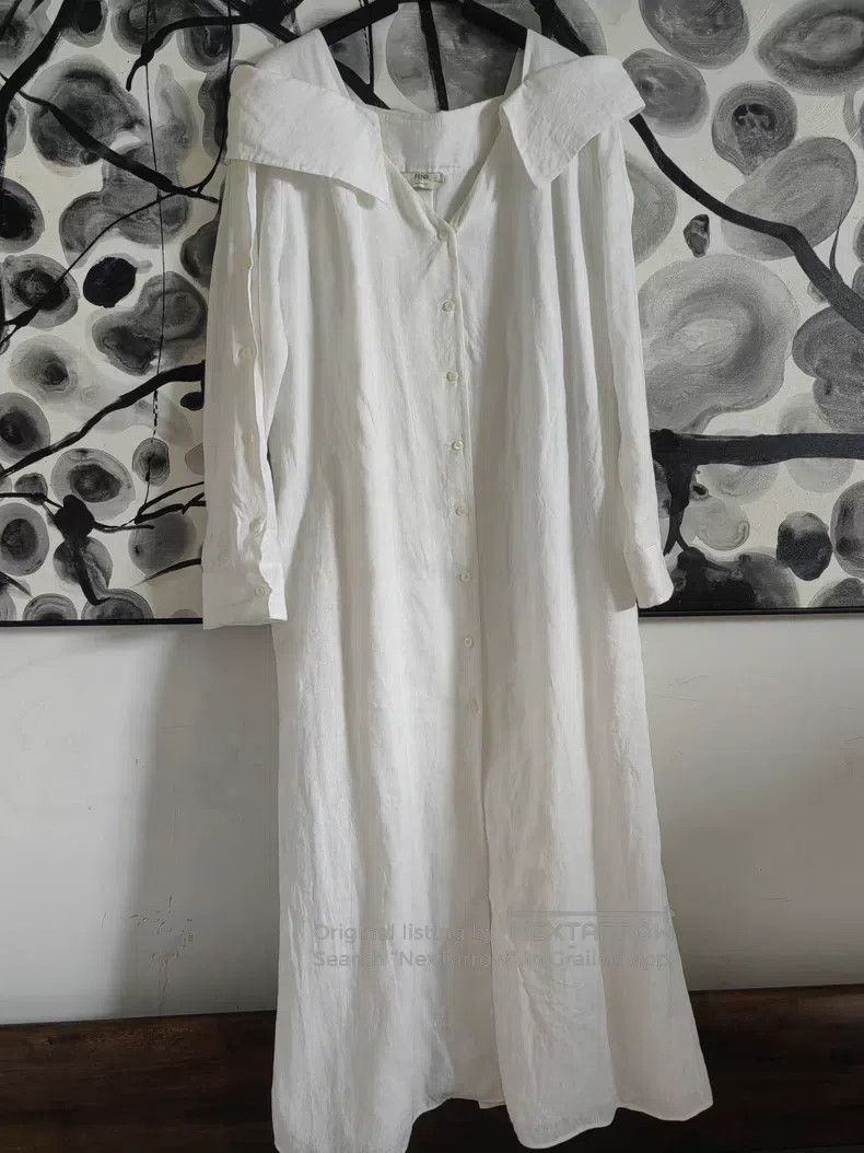 Fendi Fendi Linen White Dress Size XS / US 0-2 / IT 36-38 - 1 Thumbnail