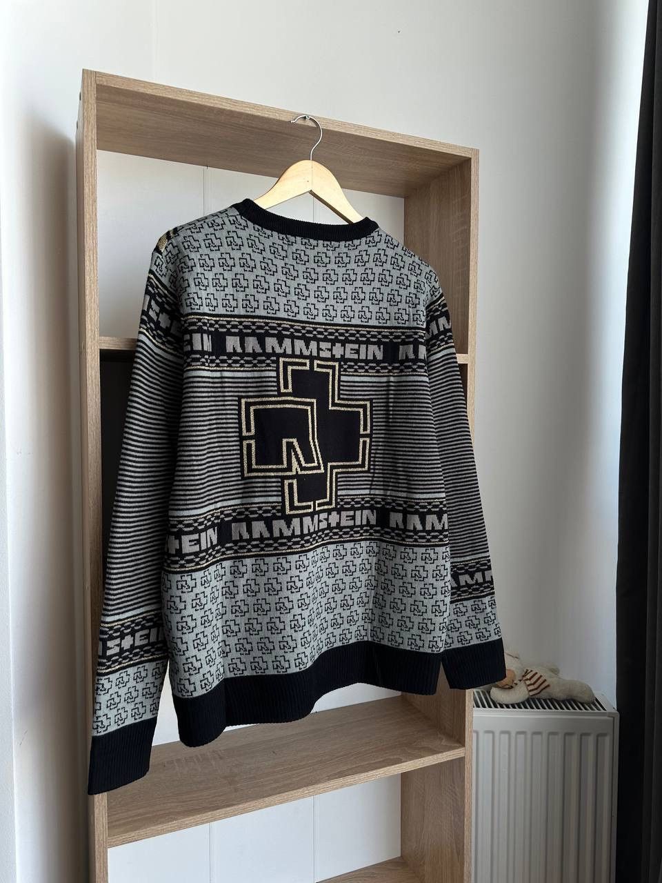 Band Tees × Vintage Vintage Rammstein Rock Band Gray Sweater Center Logo Size US L / EU 52-54 / 3 - 15 Thumbnail