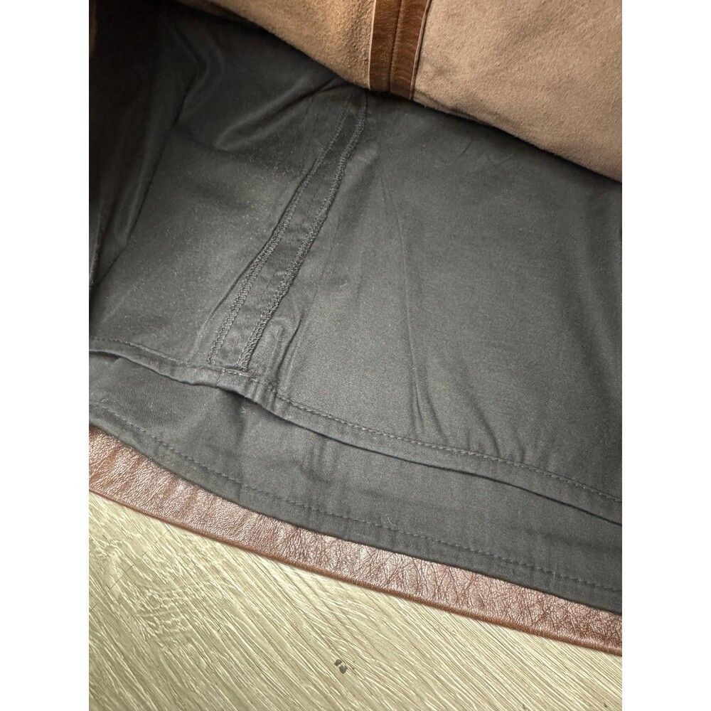 Sandro Sandro Brown Leather Mini Skirt High Waist Pockets Size 1 Size 26" / US 2 / IT 38 - 6 Thumbnail