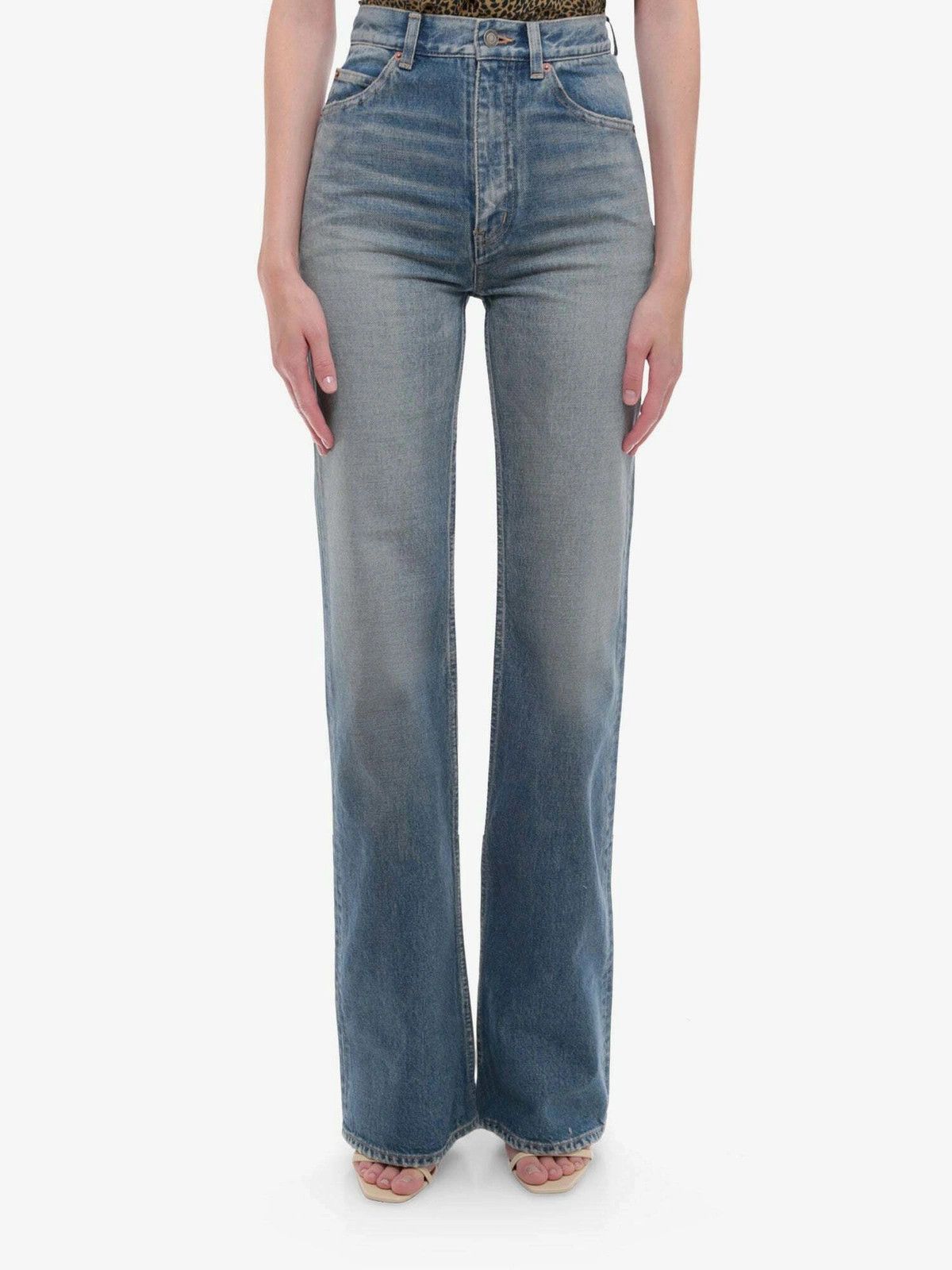Saint Laurent Paris o1y0126 Denim Pant in Blue Size 31" - 3 Thumbnail