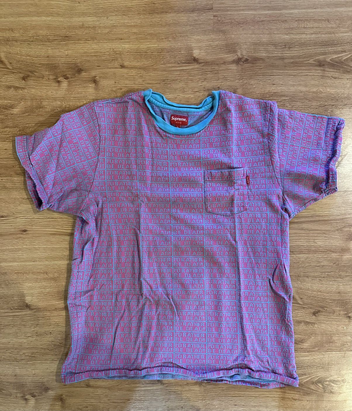 Supreme Supreme “I’d Rather Be Dead” (all over print) Tee Size US L / EU 52-54 / 3 - 1 Thumbnail