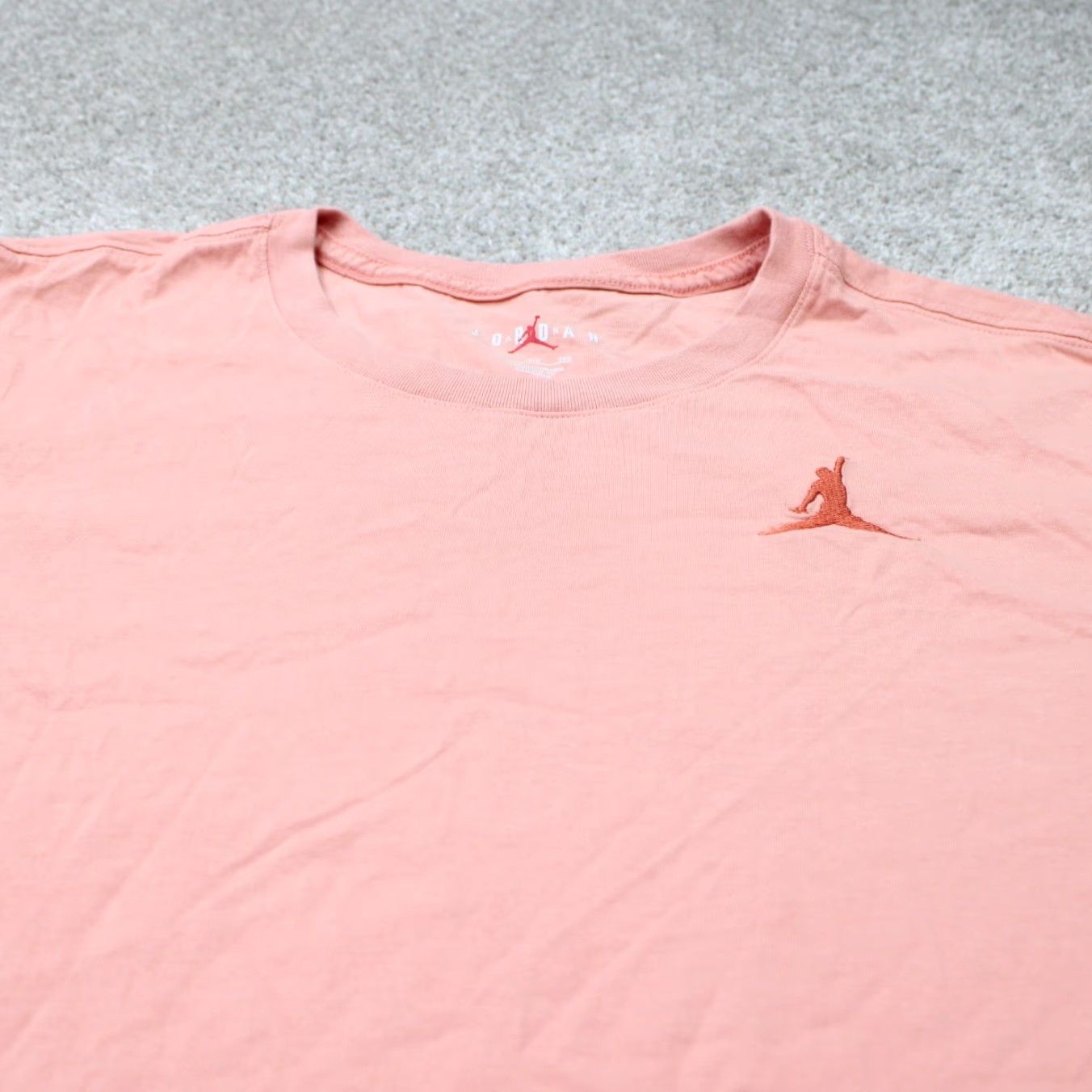 Jordan Brand Jordan Shirt Mens 2XL XXL Pink Embroidered Jumpman Logo Cotton Short Sleeve T-Shirt Size US XXL / EU 58 / 5 - 4 Thumbnail
