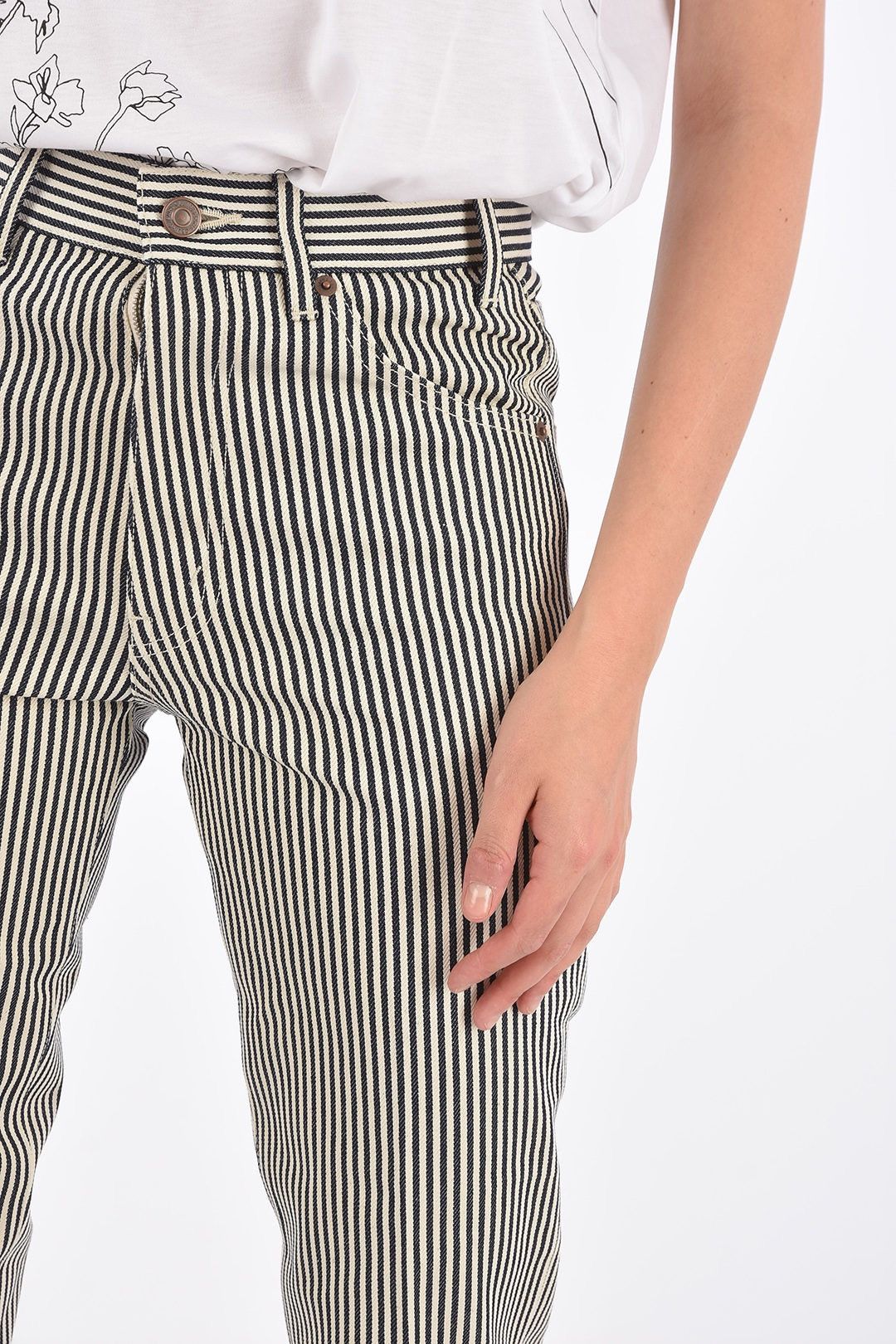 Celine Hickory Flare Pants Size 30" / US 8 / IT 44 - 9 Thumbnail