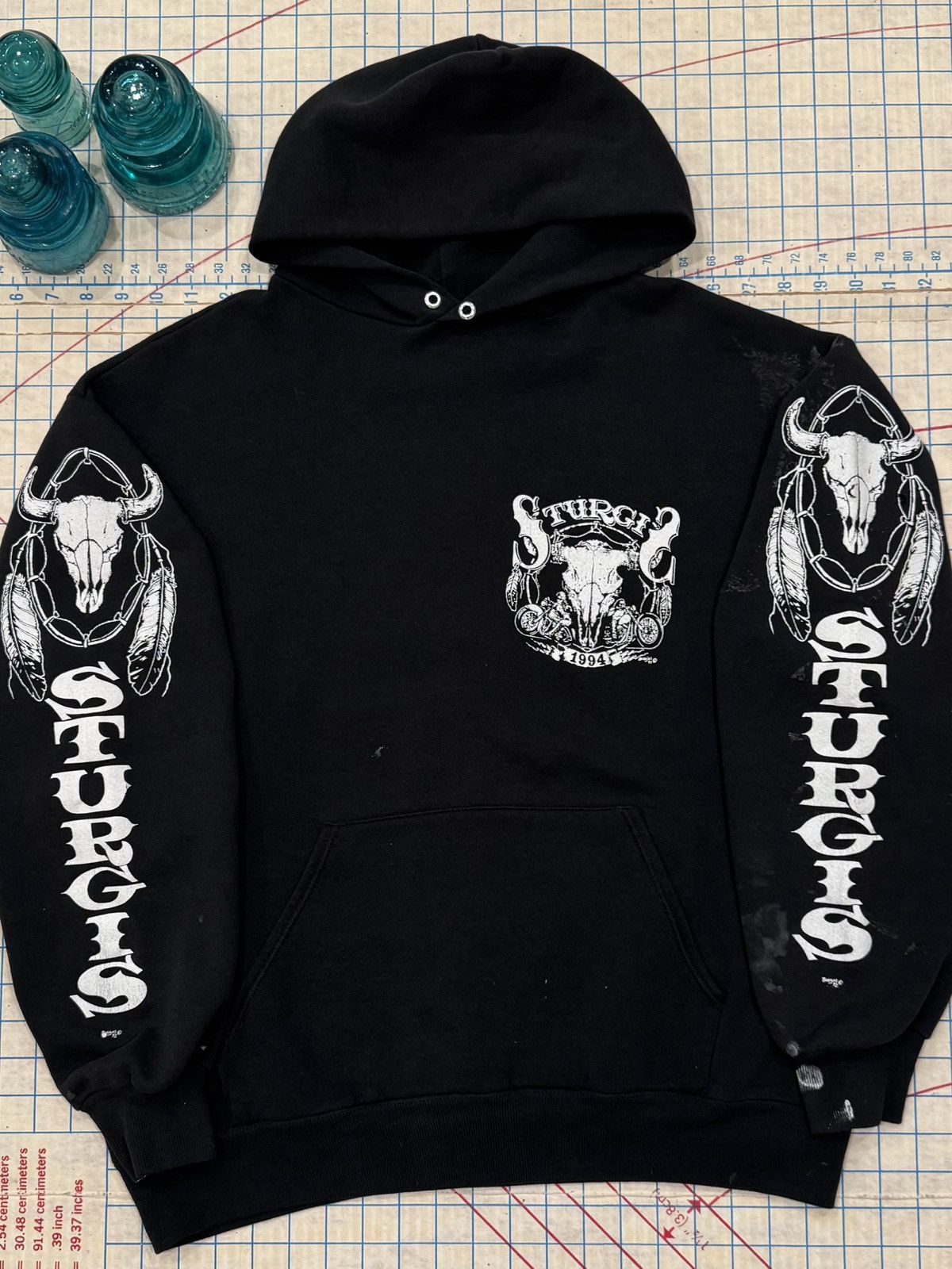 Vintage Vintage Sturgis 1994 Black Hoodie Used Condition Mens Large Size US L / EU 52-54 / 3 - 2 Thumbnail