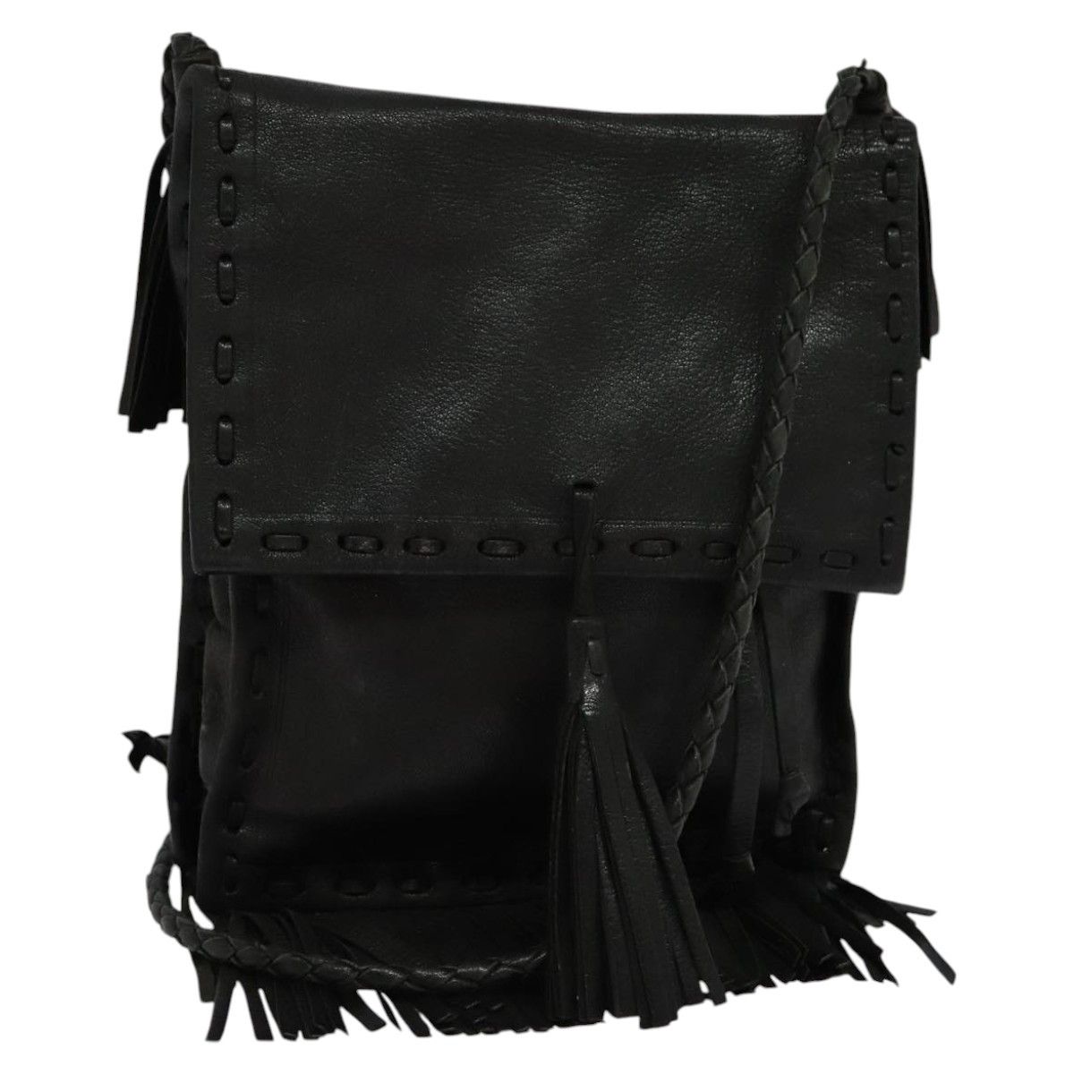 Prada Black Leather Shoulder Bag (Pre-Owned) Size ONE SIZE - 1 Thumbnail