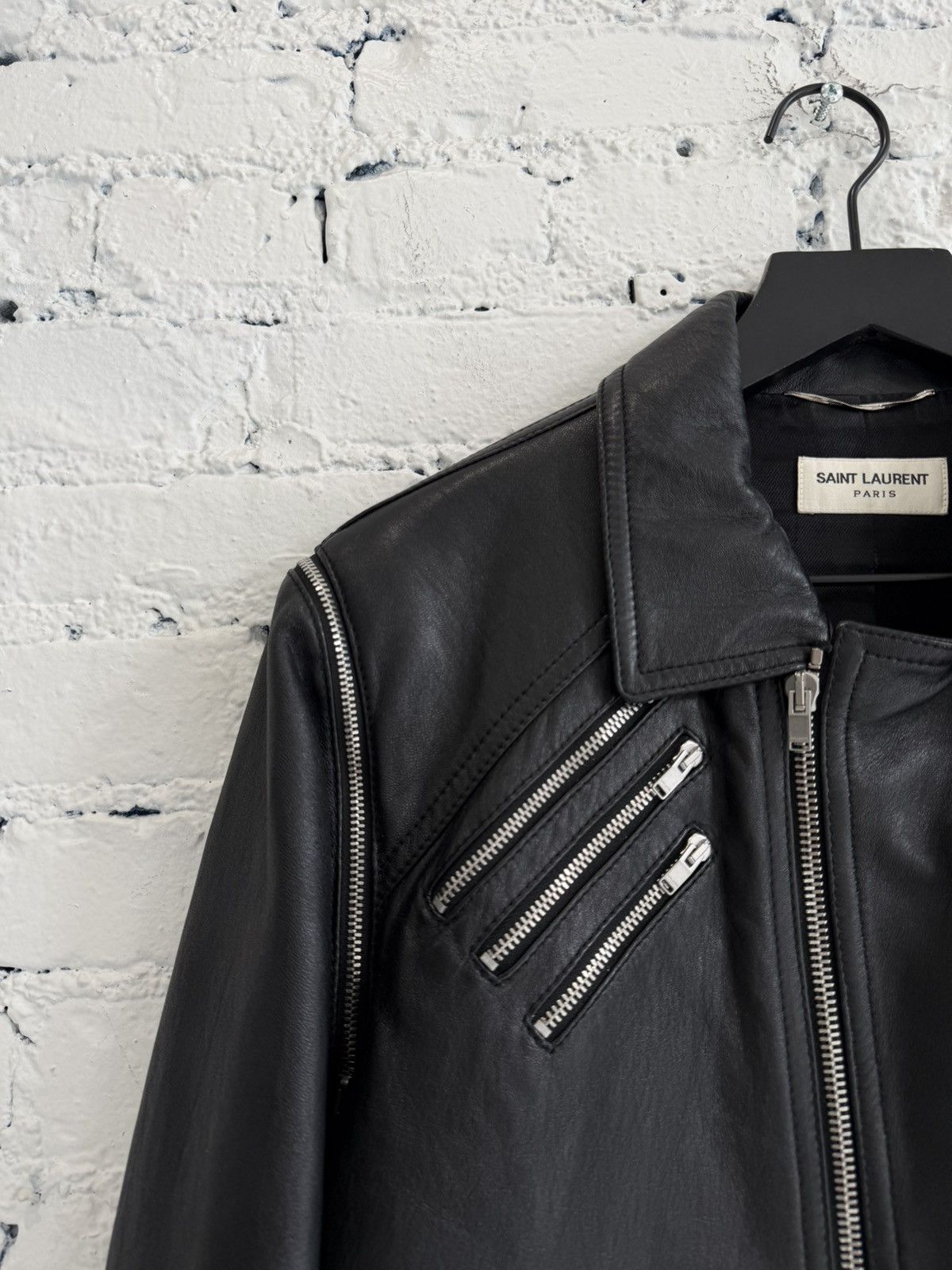 Saint Laurent Paris F/W 2015 SAINT LAURENT MULTI ZIP LEATHER JACKET Size US M / EU 48-50 / 2 - 4 Thumbnail