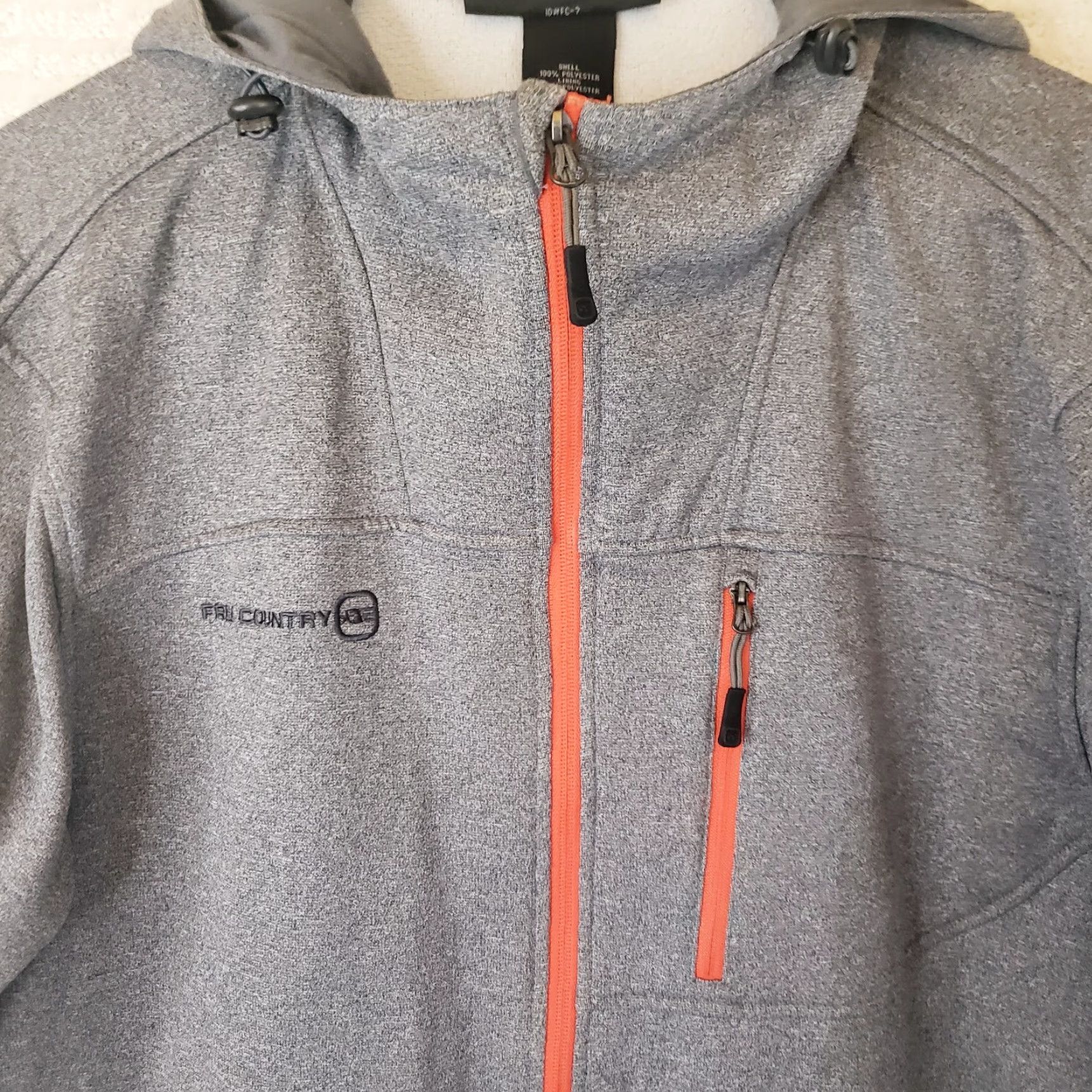 Free Country Free Country Jacket Mens XL Gray Full Zip Outdoor Performance Pockets Shirt/Coat (Jacket) Size US XL / EU 56 / 4 - 4 Thumbnail