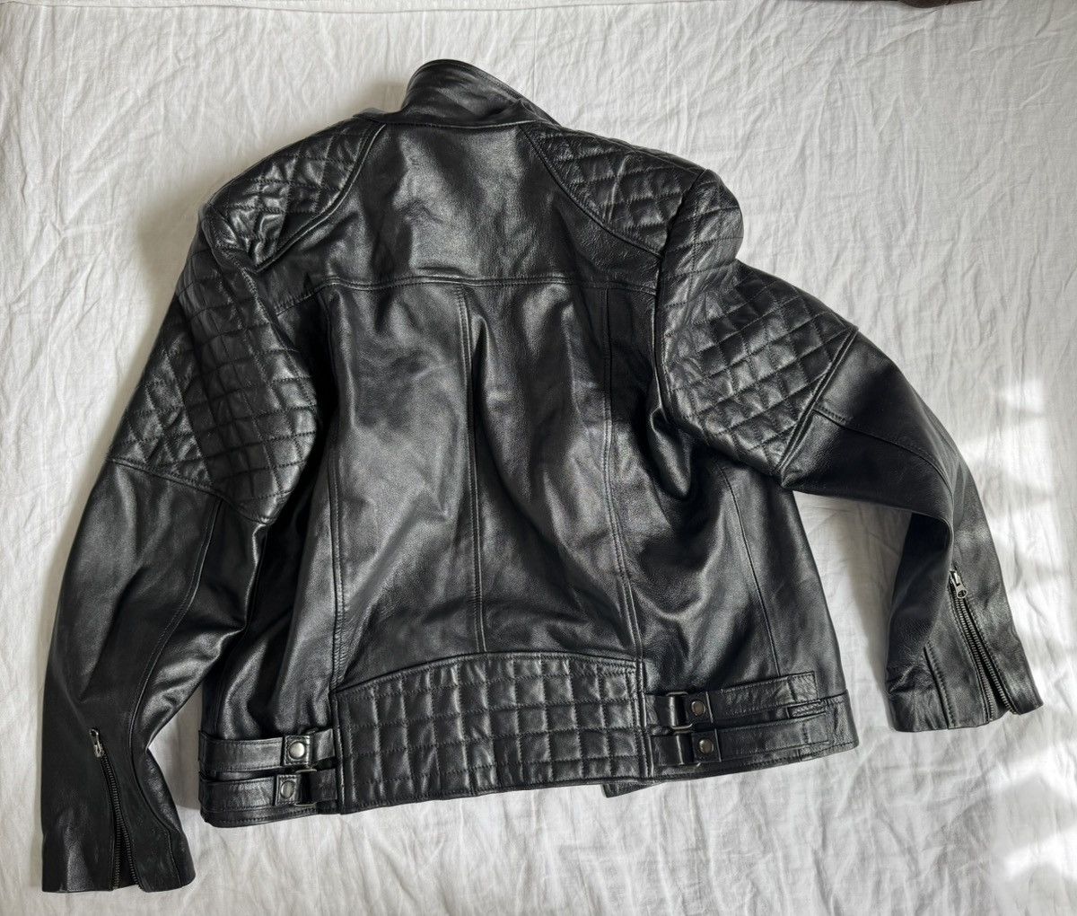 Genuine Leather × The Leather Shop Lambskin Black Leather Jacket Size US XL / EU 56 / 4 - 3 Thumbnail