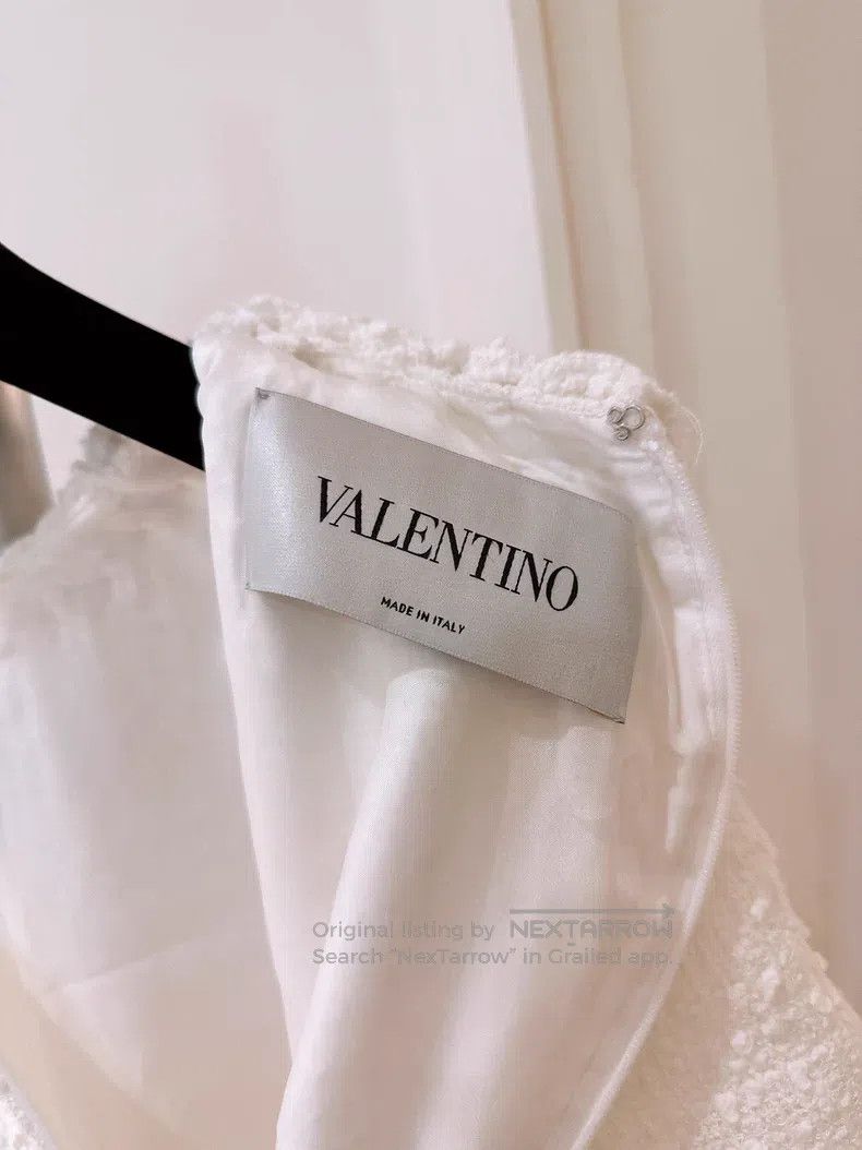 Valentino Valentino White tweed dress Size S / US 4 / IT 40 - 8 Thumbnail