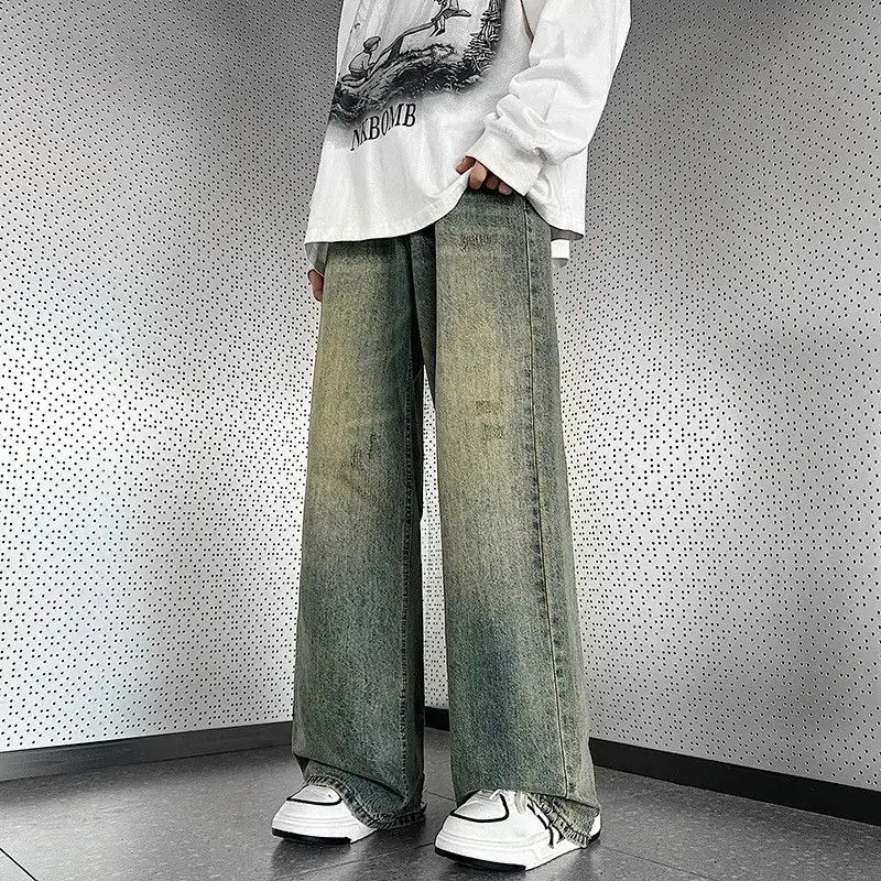 Japanese Brand Retro loose straight leg wide leg jeans Size US 32 / EU 48 - 6 Thumbnail