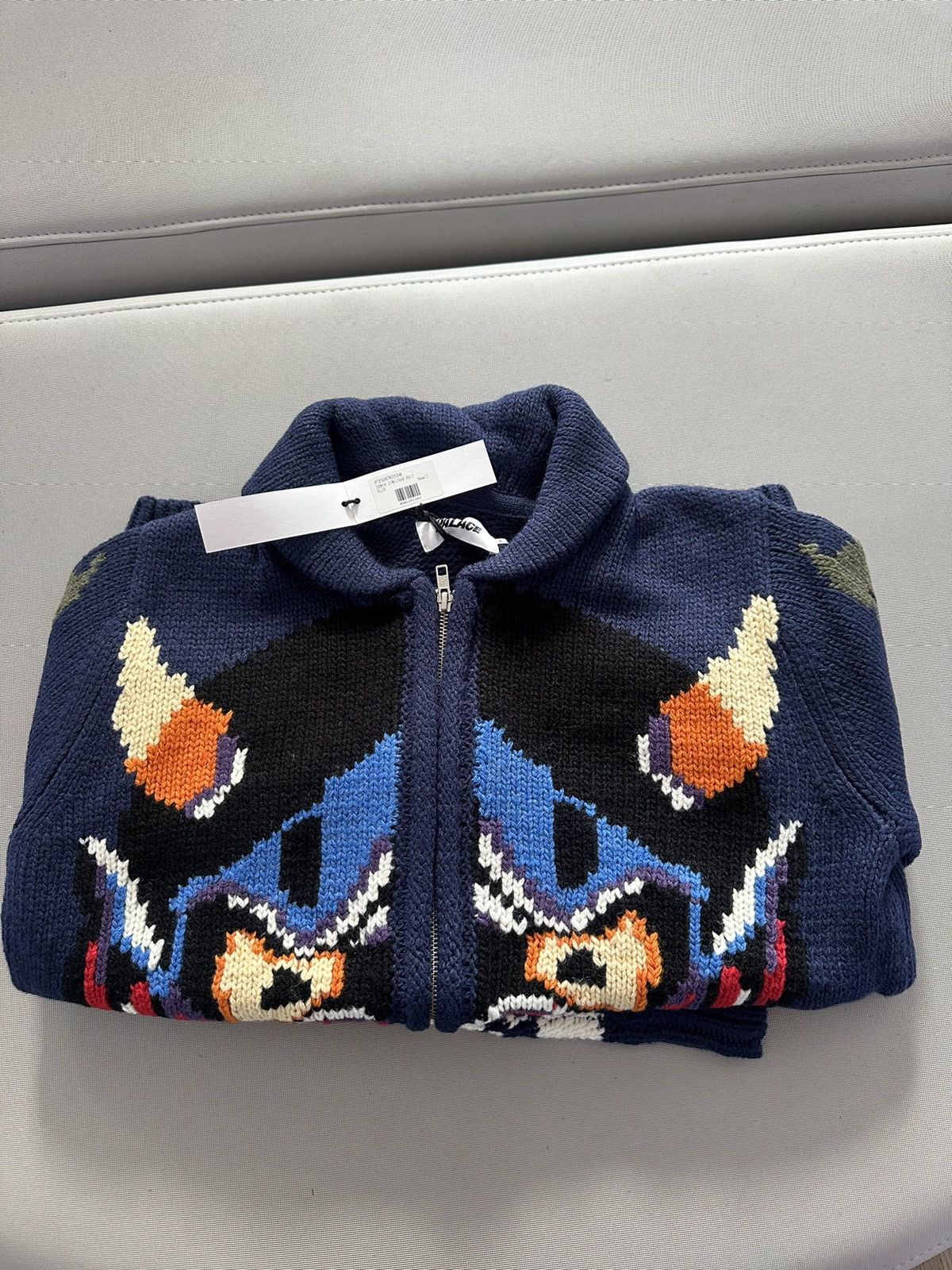 XL palace demon cowichan knit カウチン　ニット　鬼 Palace Demon Cowichan Knit Blue Men's - FW23 - US