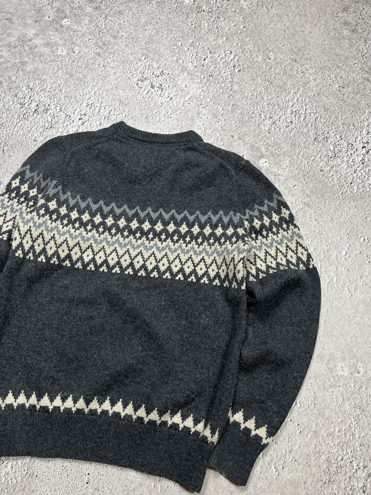 Tommy Hilfiger Tommy Hilfiger Nordic Wool Blend Sweater Grey Fair Isle Size US S / EU 44-46 / 1 - 12 Thumbnail