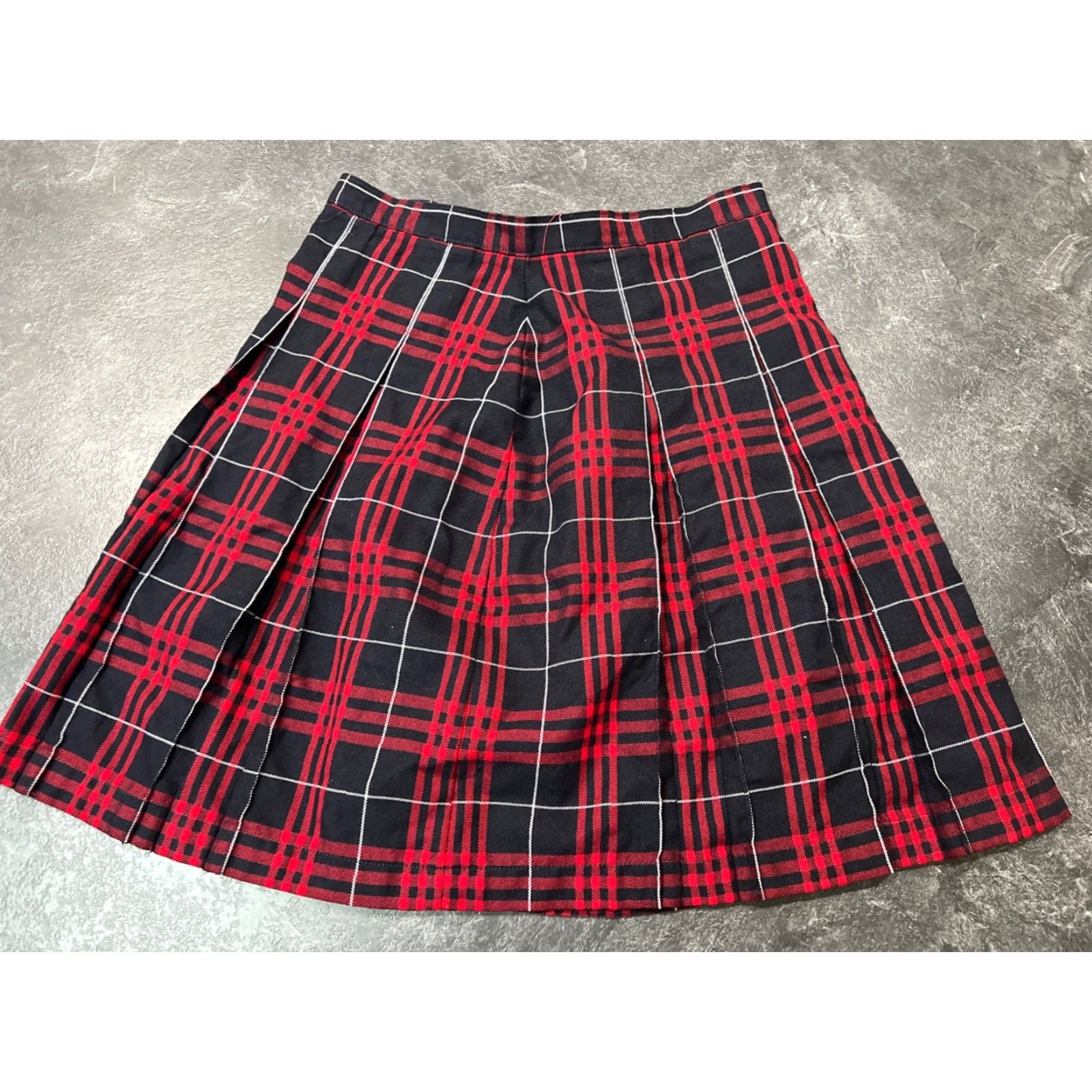 Lands' End Lands' End Womens Midi Pleated Skirt Size 8 Multicolor Plaid 90s Preppy Size 30" / US 8 / IT 44 - 2 Thumbnail