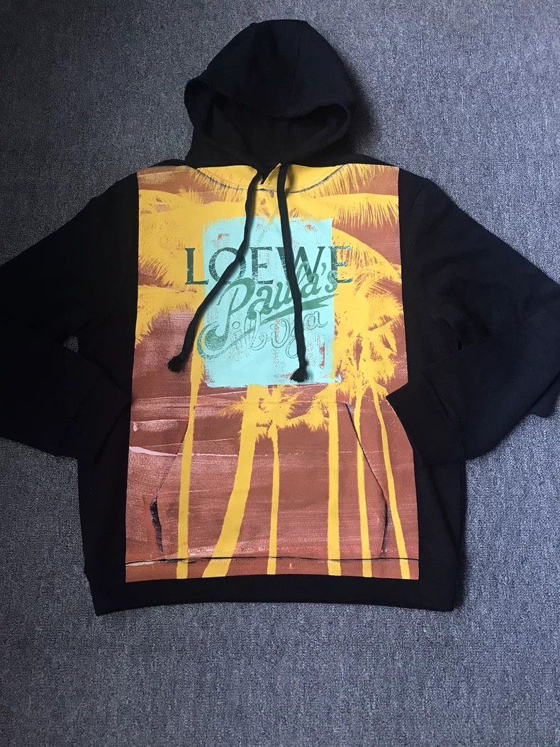 Loewe LOEWE Palm tree pattern with letters hoodie Size L / US 10 / IT 46 - 3 Thumbnail
