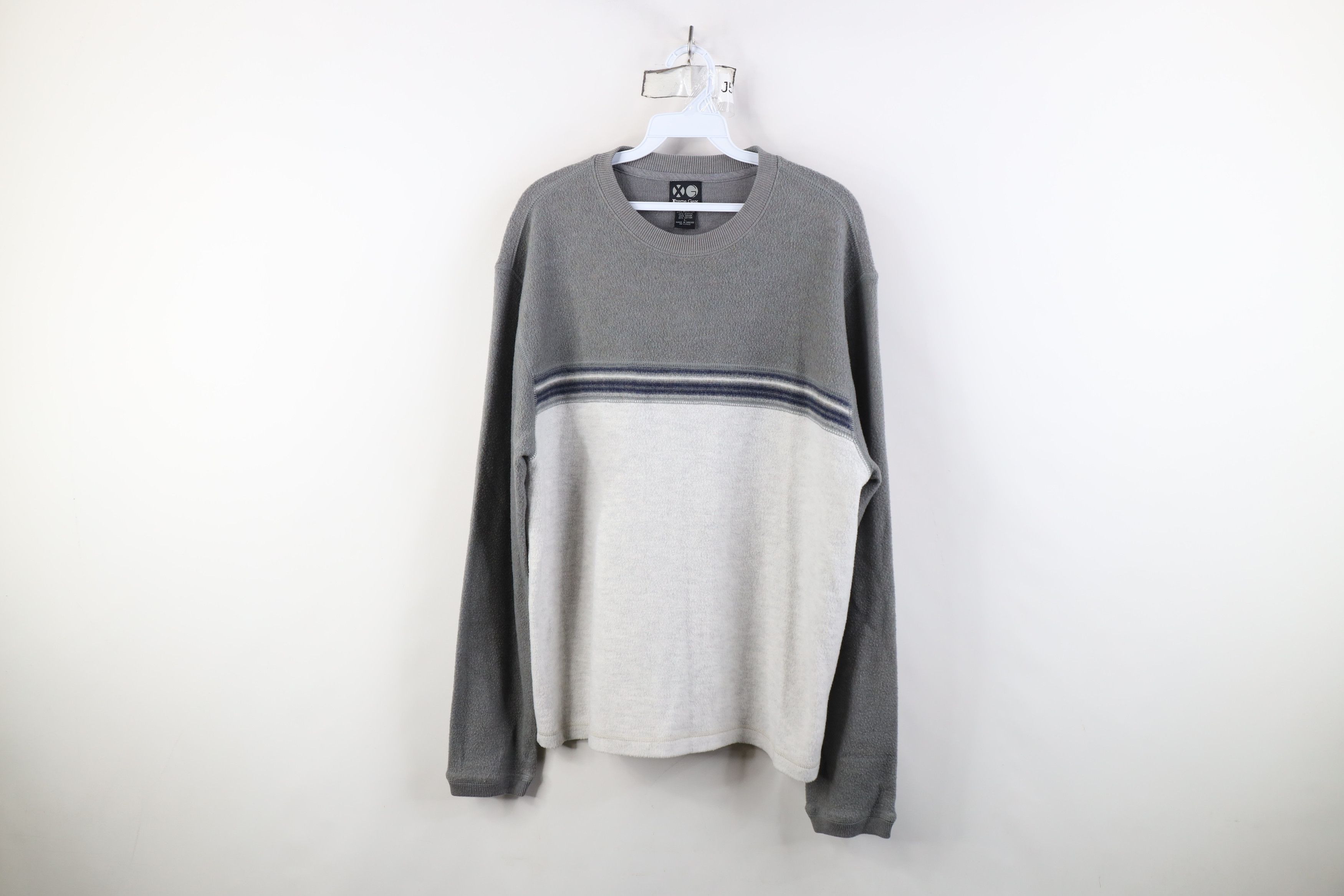 Vintage Vintage Y2K Streetwear Block Fleece Lightweight Sweater Size US L / EU 52-54 / 3 - 1 Thumbnail
