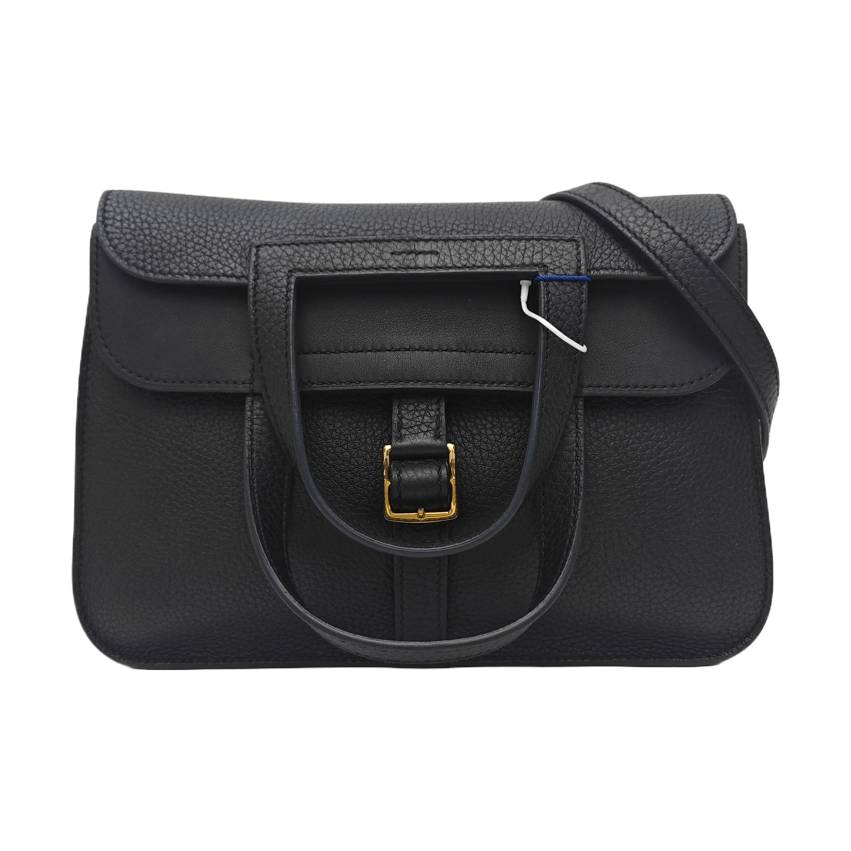 Hermes HERMÈS Halzan 25 Black Clemence Leather Shoulder Bag Size ONE SIZE - 1 Thumbnail