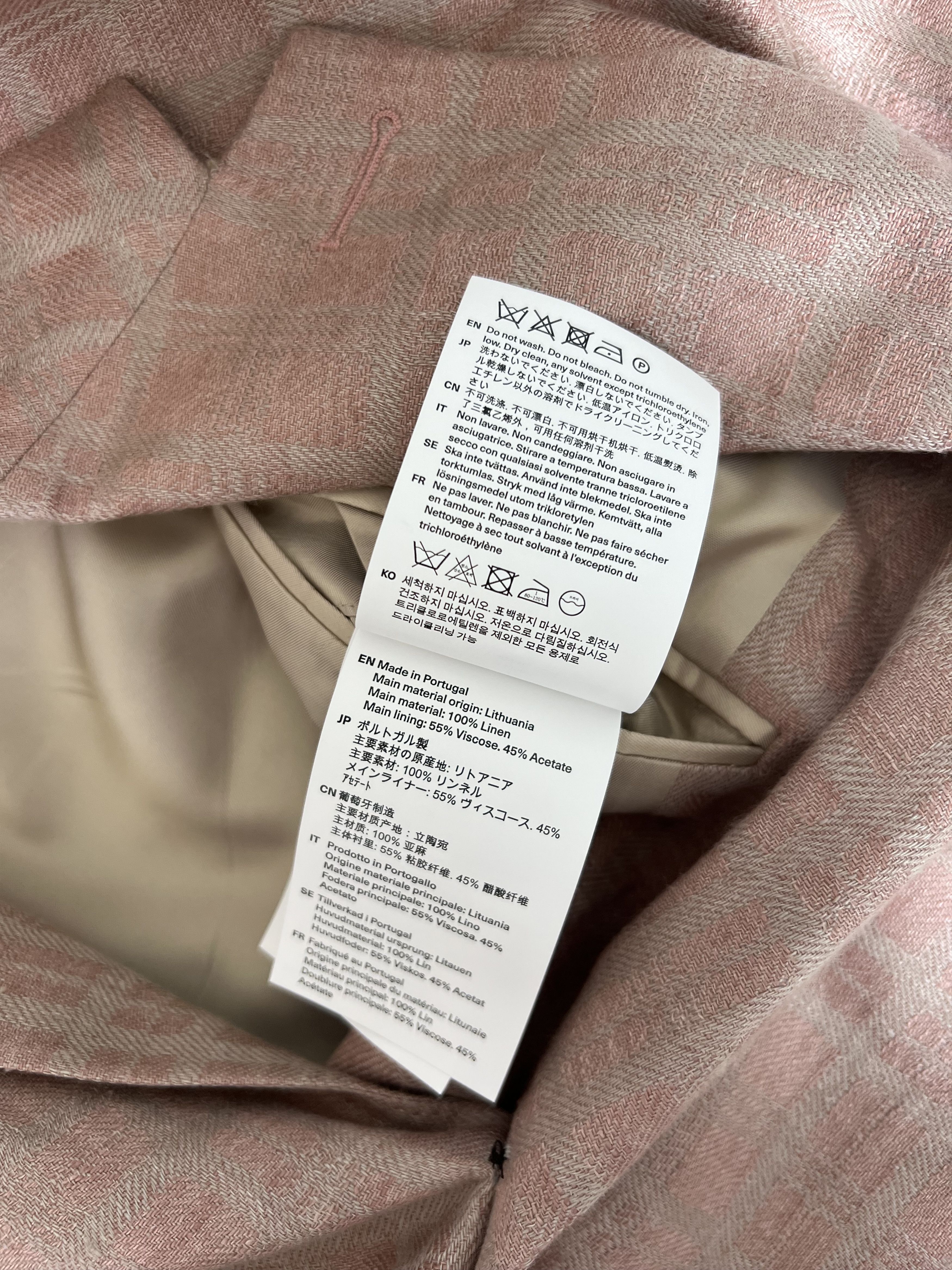 Our Legacy Our Legacy Unconstructed Shinjuku Blazer in Pink Linen Size 48R - 11 Thumbnail