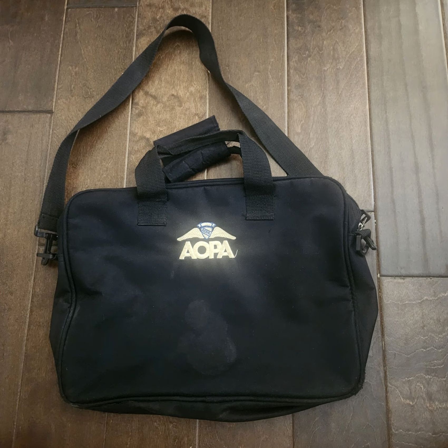 Vintage VINTAGE AOPA Messenger Bag Brown Canvas 15 in x 11 in Zip Closure Mens Medium Size ONE SIZE - 2 Thumbnail
