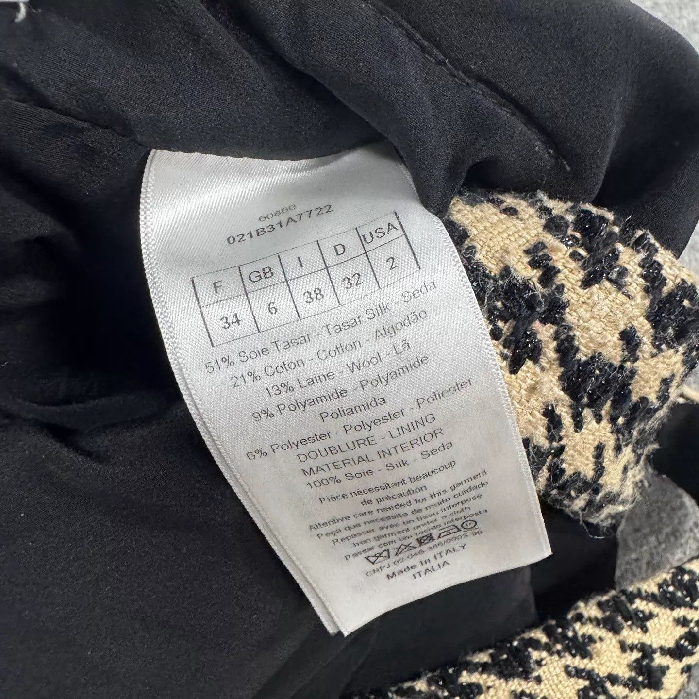 Dior Dior Prince of Wales Crisscross A-Line Tweed Dress Size XS / US 0-2 / IT 36-38 - 7 Thumbnail