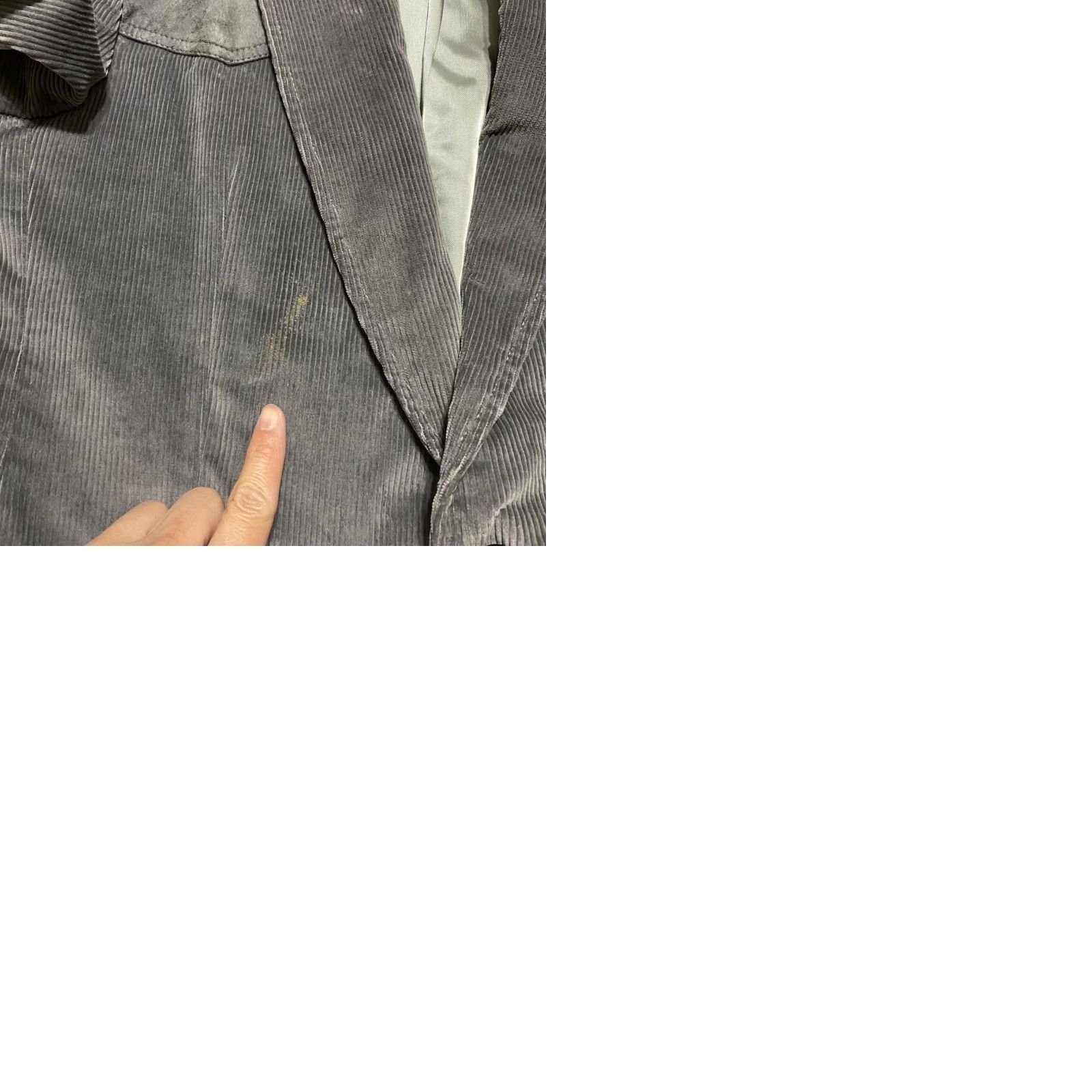 Pendleton VINTAGE Pendleton Mens Blazer Jacket Corduroy Gray 42L Western 2 Piece Two-Button Notch Single-Breasted Regular Mens Size 42R - 10 Thumbnail