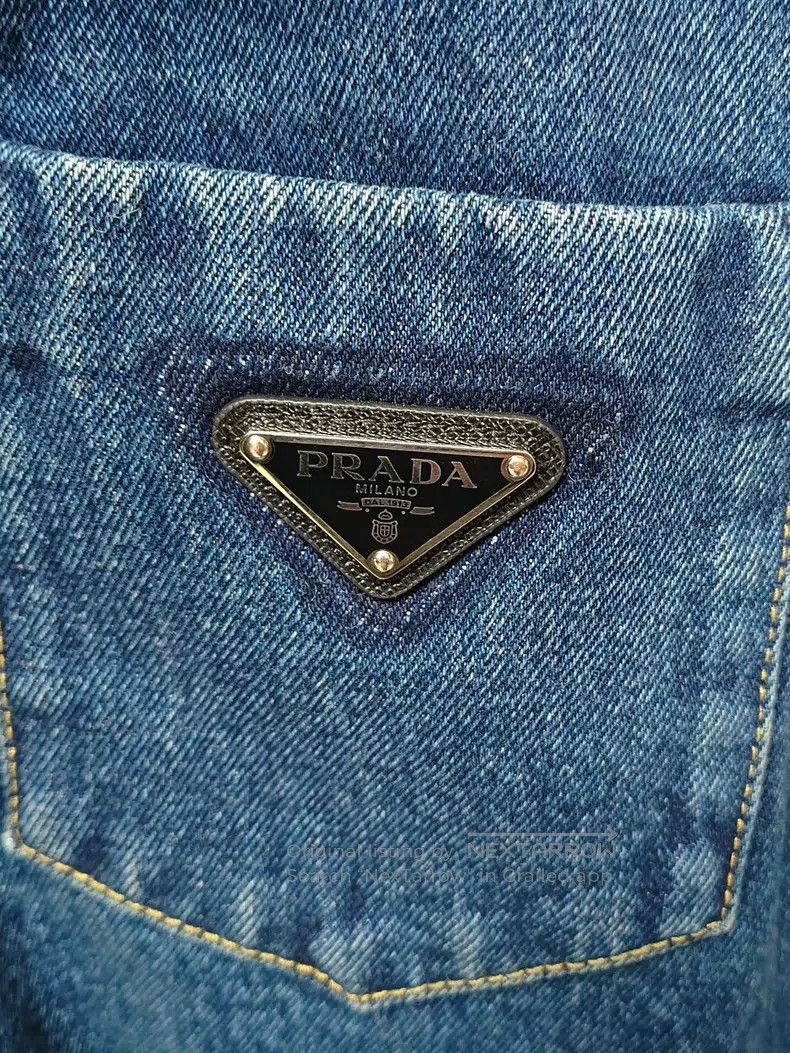 Prada Prada FW22 Logo lapel long-sleeved denim jacket Size US XXL / EU 58 / 5 - 4 Thumbnail