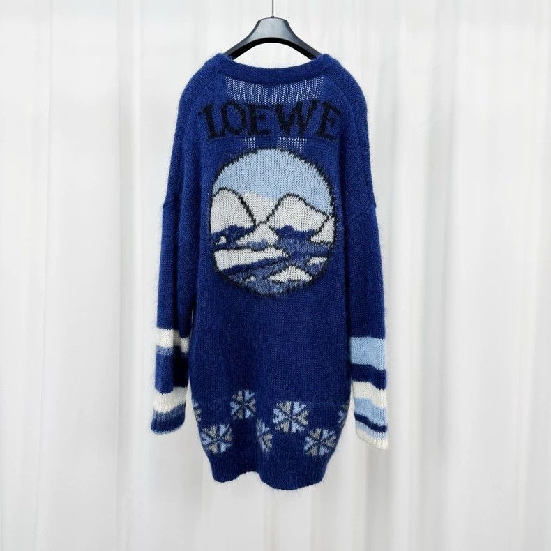Loewe LOEWE Polar bear embroidered alphabet horsehair sweater Size S / US 4 / IT 40 - 2 Thumbnail