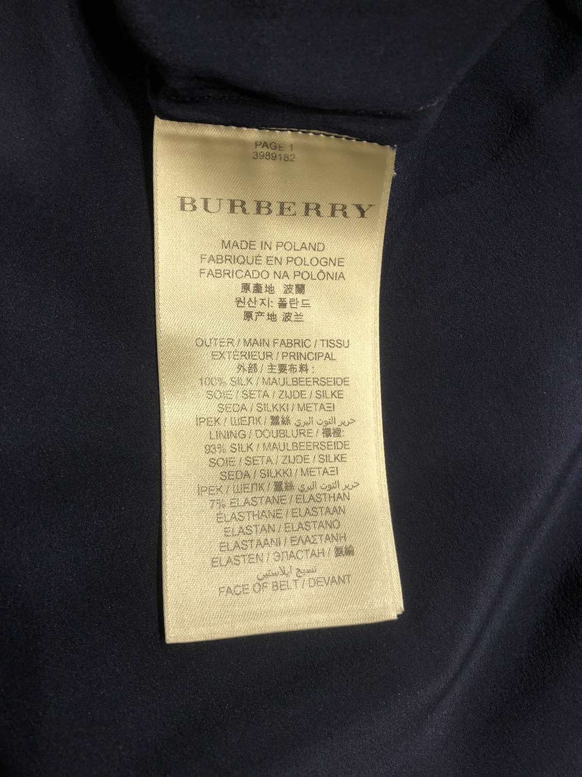 Burberry Burberry Silk Navy Dress USA 2 Size XS / US 0-2 / IT 36-38 - 7 Thumbnail