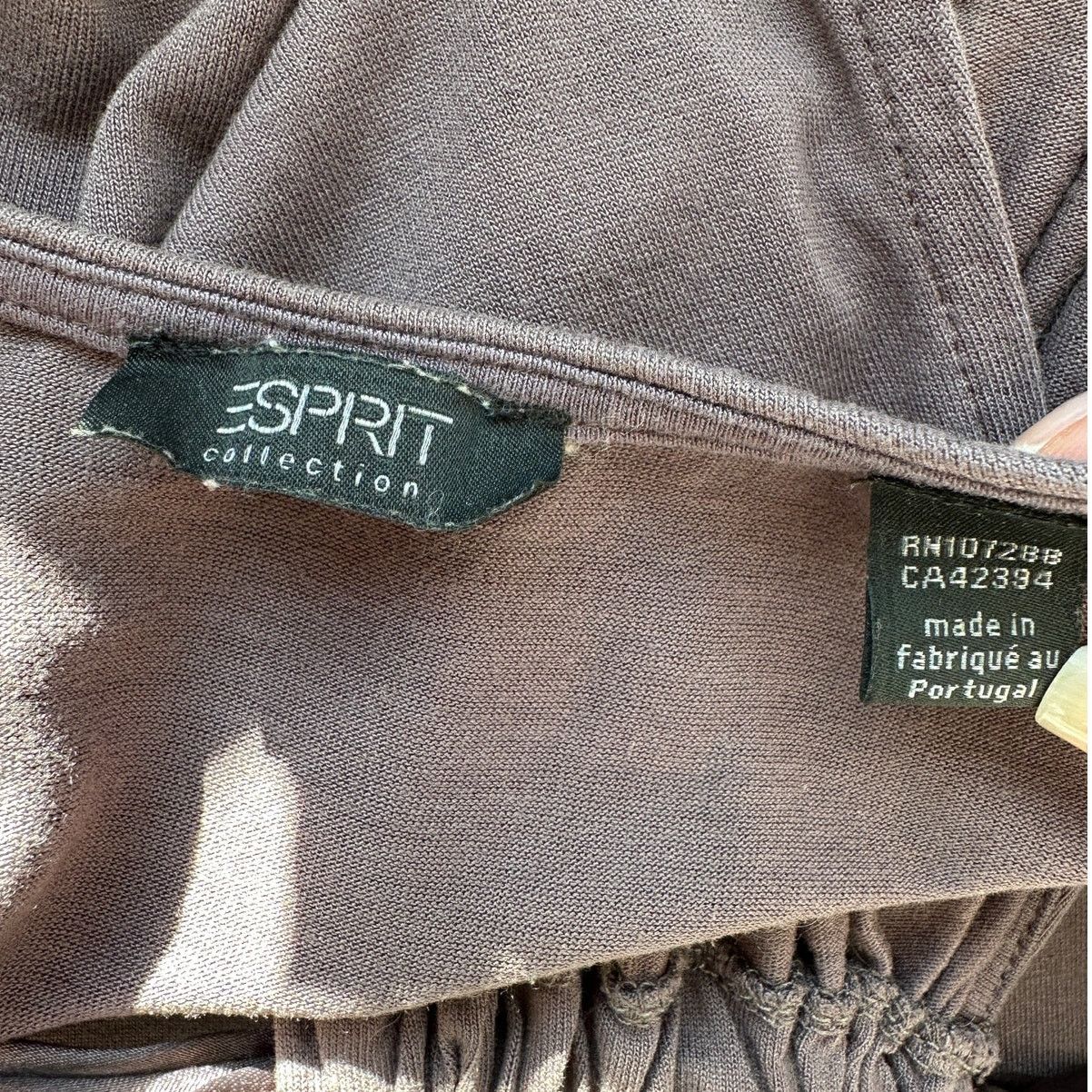 Esprit Esprit Gray Satin Strap Racer Front Flowy Tank Top Size M / US 6-8 / IT 42-44 - 6 Thumbnail