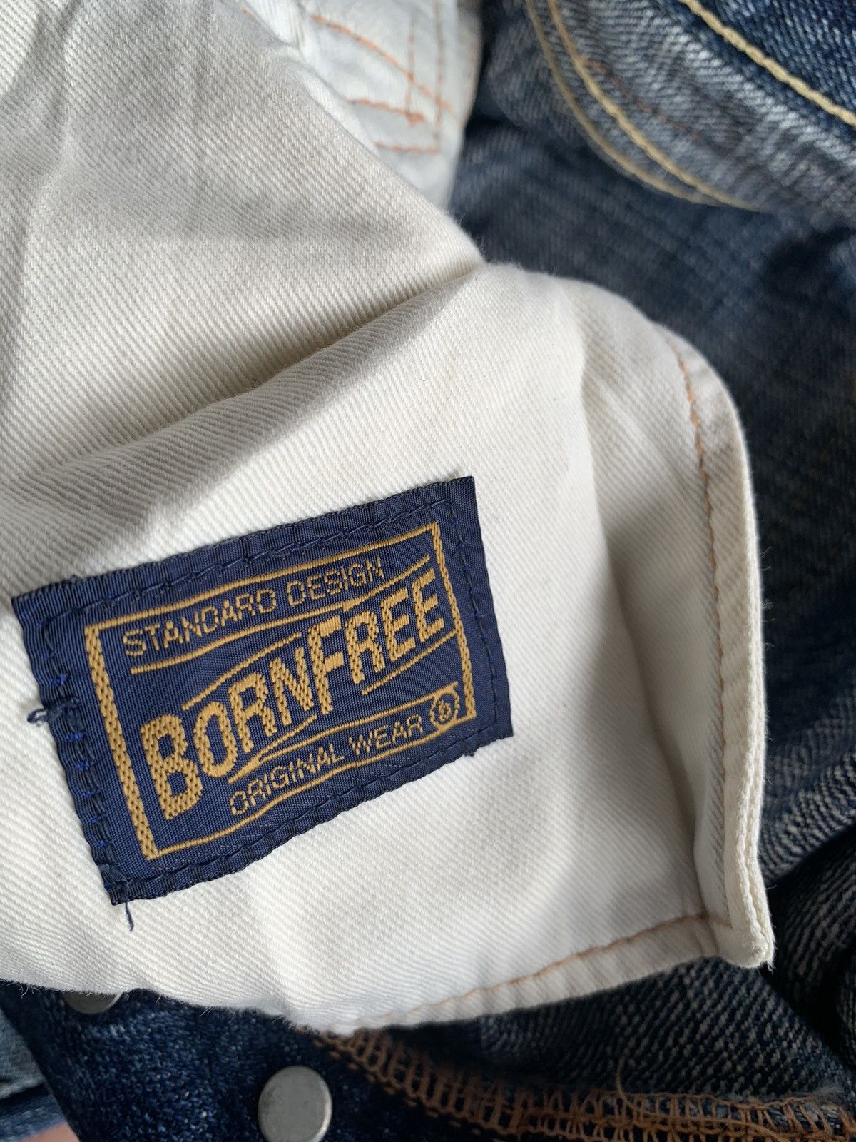 Japanese Brand × Kapital × Vintage BORNFREE 30TH ANNIVERSARY JAPANESE SELVEDGE DISTRESSES DENIM Size US 29 - 14 Thumbnail