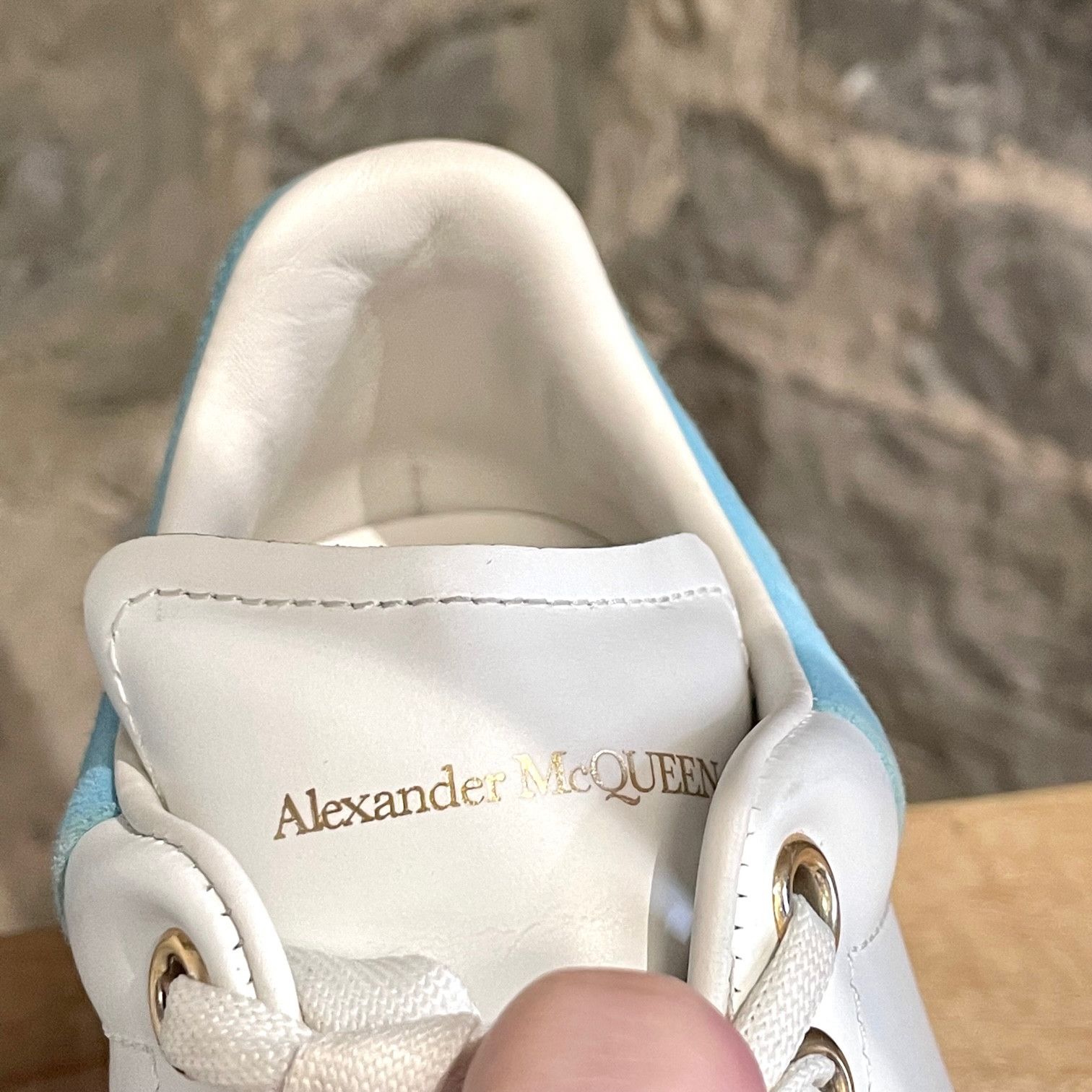 Alexander McQueen Alexander McQueen Oversized White Leather Sneakers Size US 7.5 / IT 37.5 - 4 Thumbnail