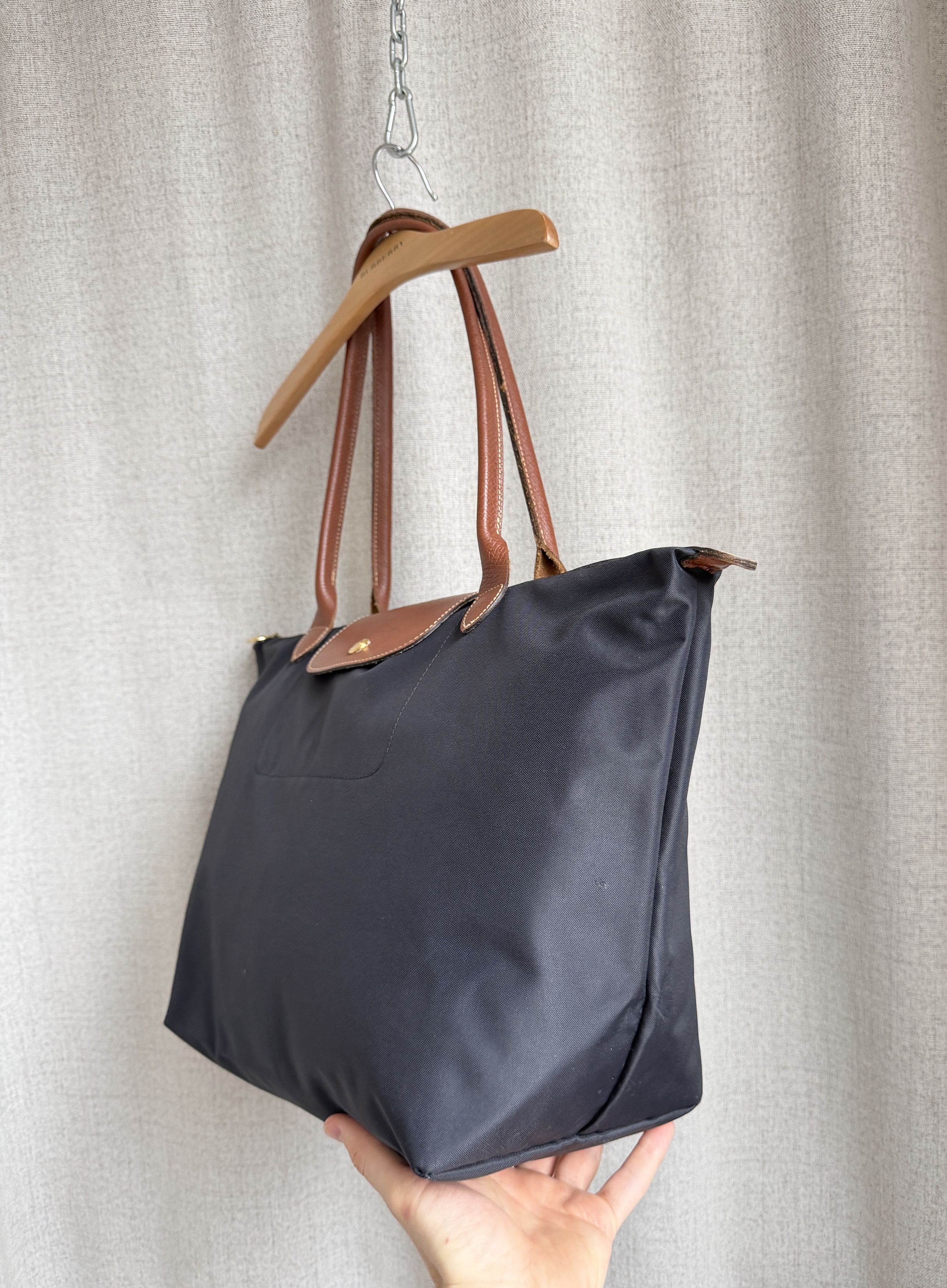 Longchamp Longchamp Le Pliage Black Nylon Top Handle Bag Size L Size ONE SIZE - 3 Thumbnail