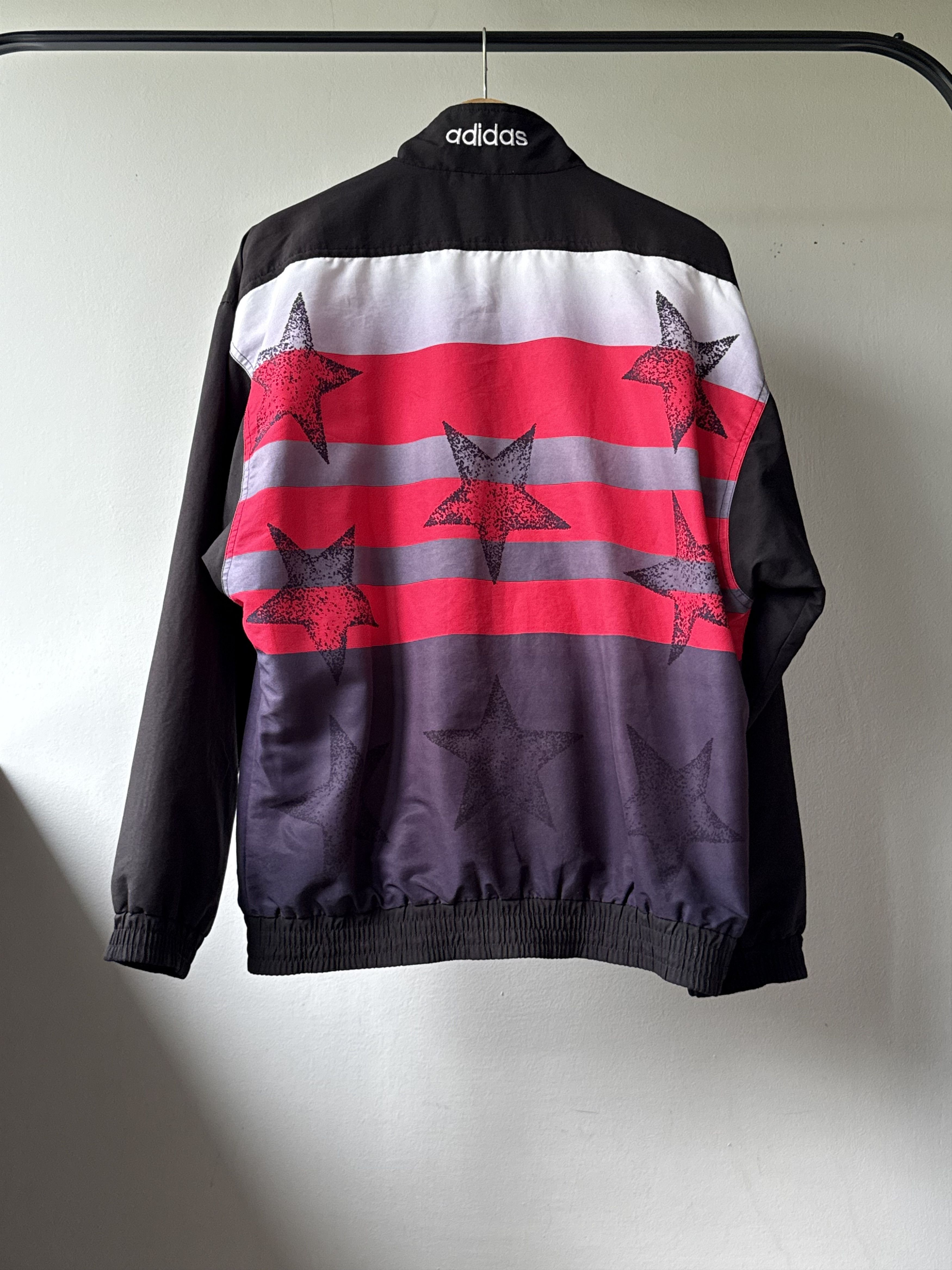 Adidas × NHL × Vintage Vintage Adidas Swiss Hockey Printed Stars Track Top Jacket Size US M / EU 48-50 / 2 - 2 Thumbnail