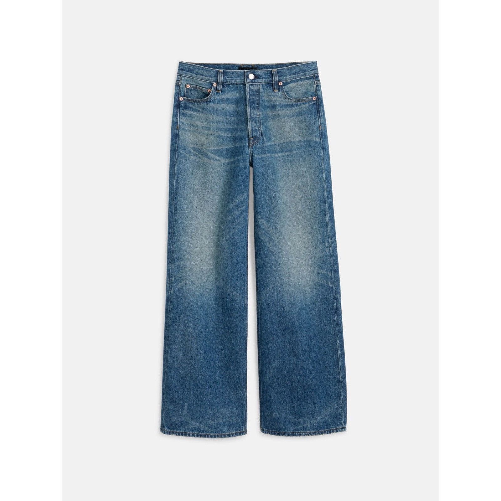Alex Mill Alex Mill Jeans Alek Relaxed Wide Leg Pant Medium Wash 26 Size 27" / US 4 / IT 40 - 2 Thumbnail