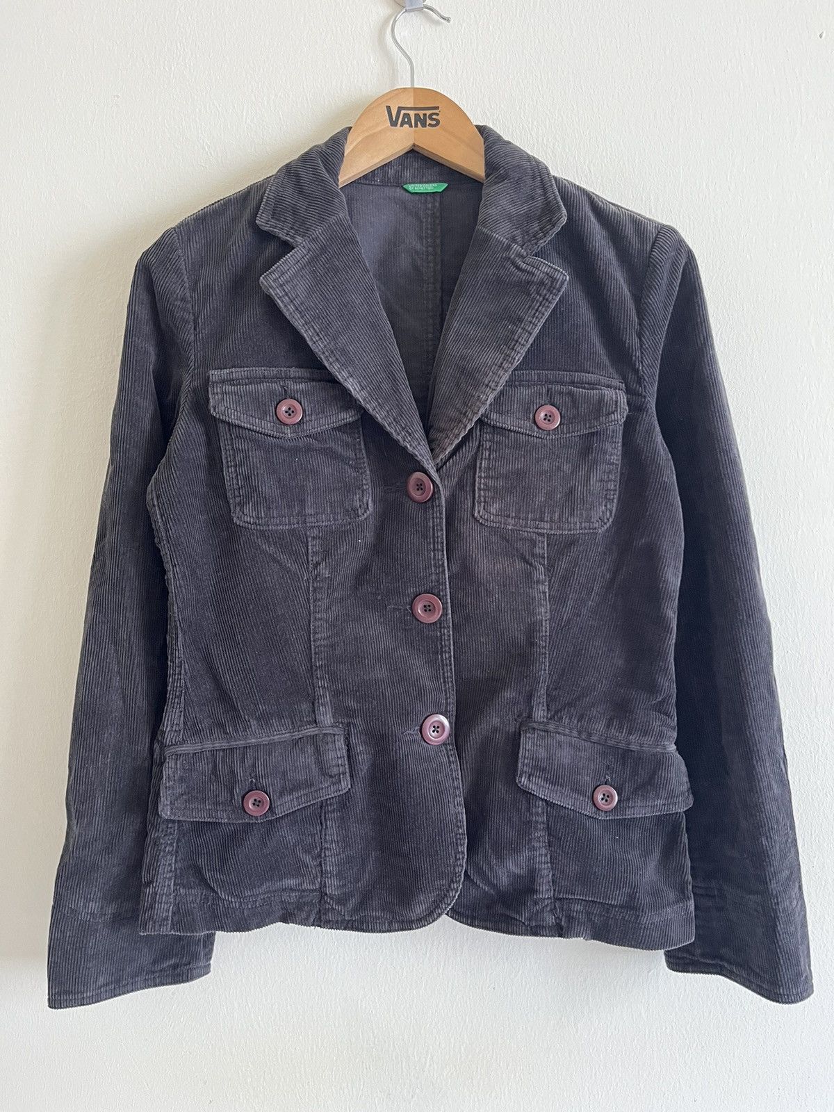 United Colors Of Benetton United Colors Of Benetton Corduroy Jacket Size M / US 6-8 / IT 42-44 - 3 Thumbnail