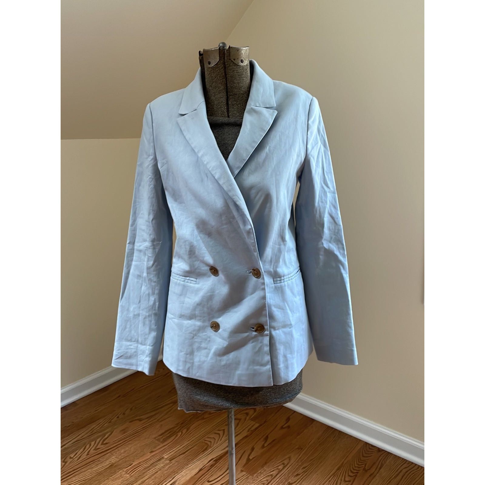 Banana Republic Banana Republic Light Blue Blazer - Size 00 - Petite Size XXS / US 00 / IT 34 - 1 Thumbnail