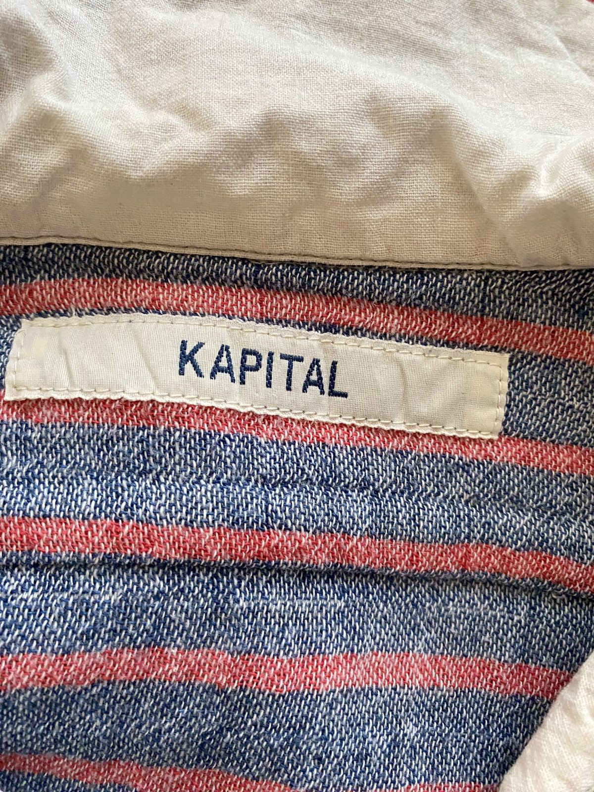 Kapital KAPITAL Purple Long-Sleeve Stripes Sailor Polo Shirt Size XS / US 0-2 / IT 36-38 - 13 Thumbnail