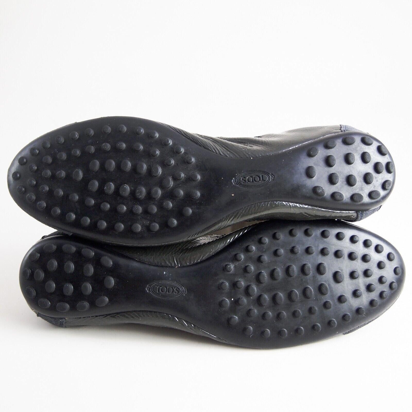 Tod's Tod's Tasseled Flats Blue Suede Gray Pat Leather EU 38 US 8 Size US 8 / IT 38 - 9 Thumbnail