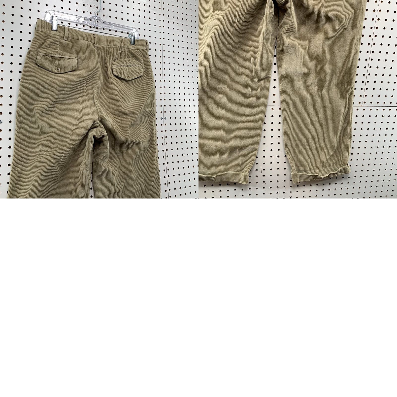 Vintage VINTAGE L.L. Bean Pants Corduroy Mens 32x25 Beige Cuffed USA 80s 90s Skateboard Mens Size US 32 / EU 48 - 9 Thumbnail