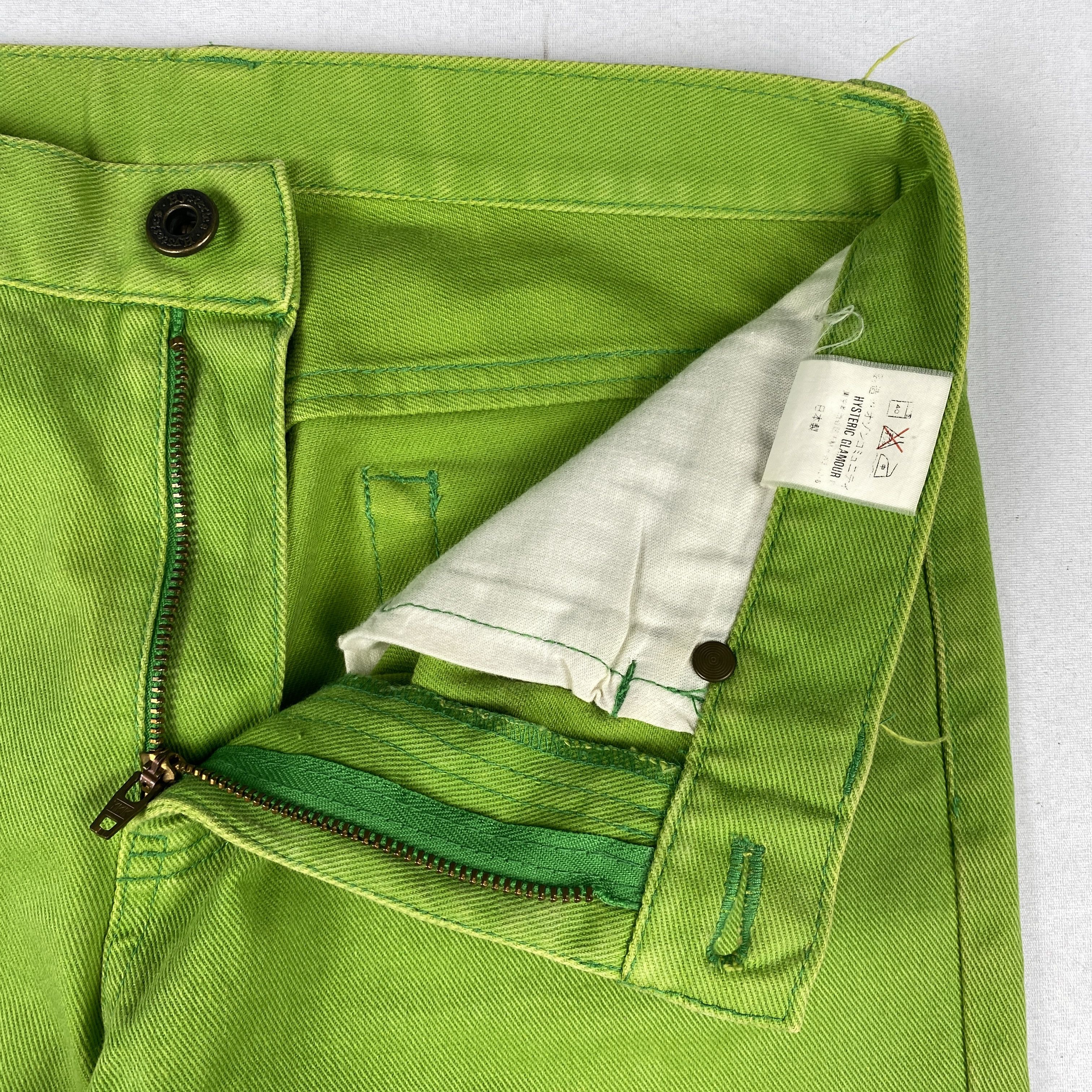 Hysteric Glamour Neon Green Flared Pants Size 28" / US 6 / IT 42 - 11 Thumbnail