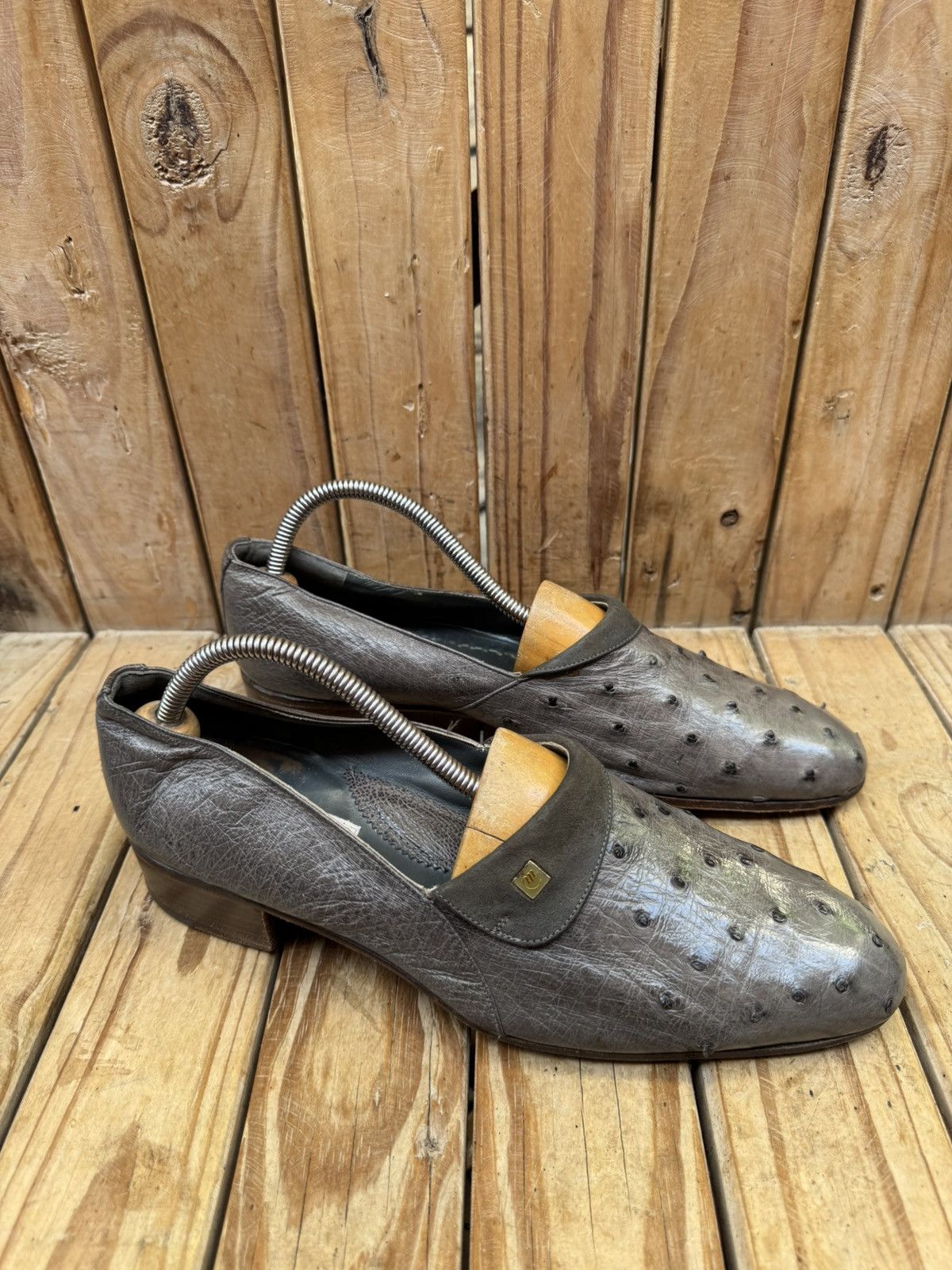 Mauri Vintage Mauri ostrich skin Men’s leather dress shoes UK 9.5M Size US 10 / EU 43 - 7 Thumbnail