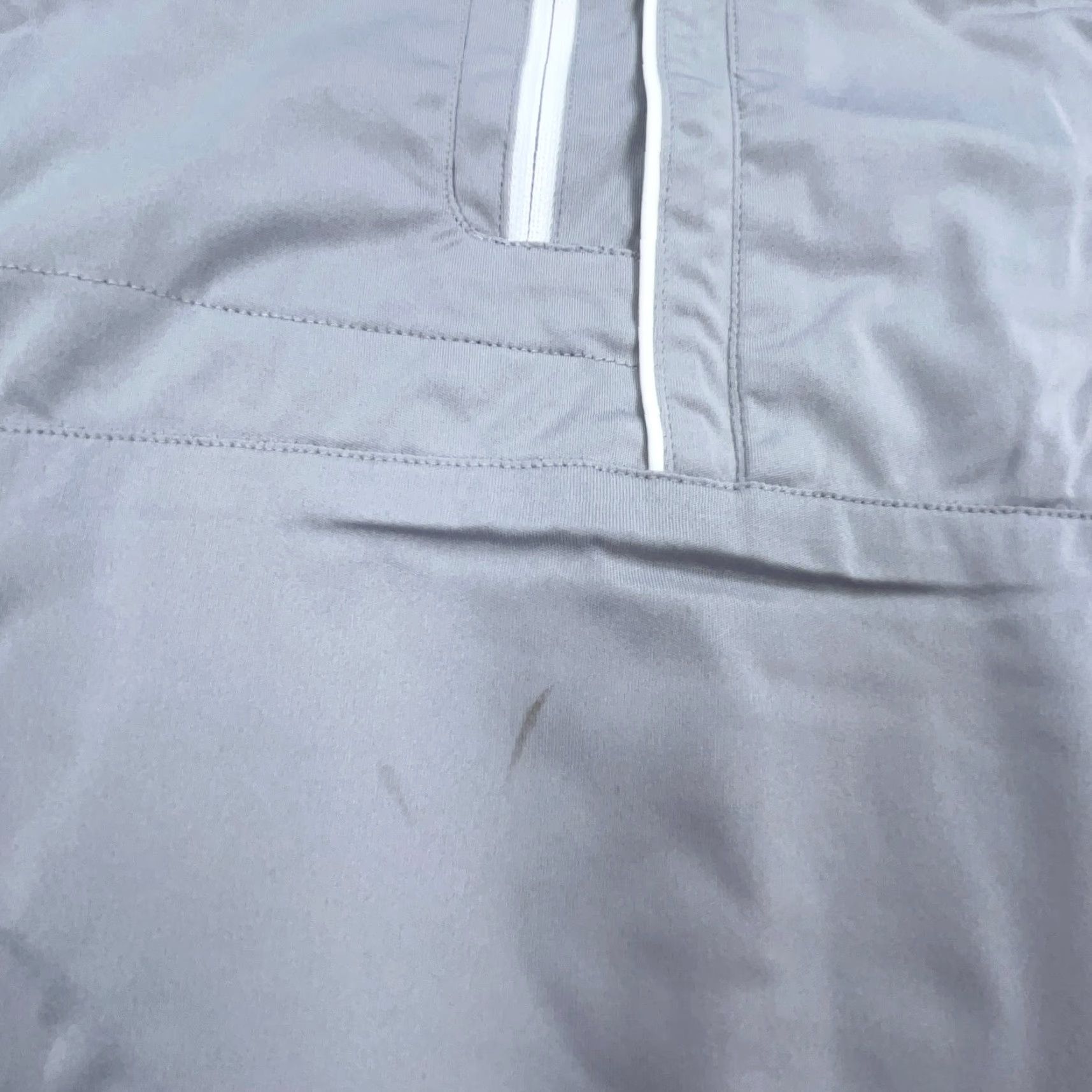Vintage Antigua Windbreaker Jacket Men L Gray White 1/2 Zip Easy Care Lightweight Moisture Wicking Pockets Sports Golf Hiking Running & Jogging Tennis Walking Size US L / EU 52-54 / 3 - 6 Thumbnail