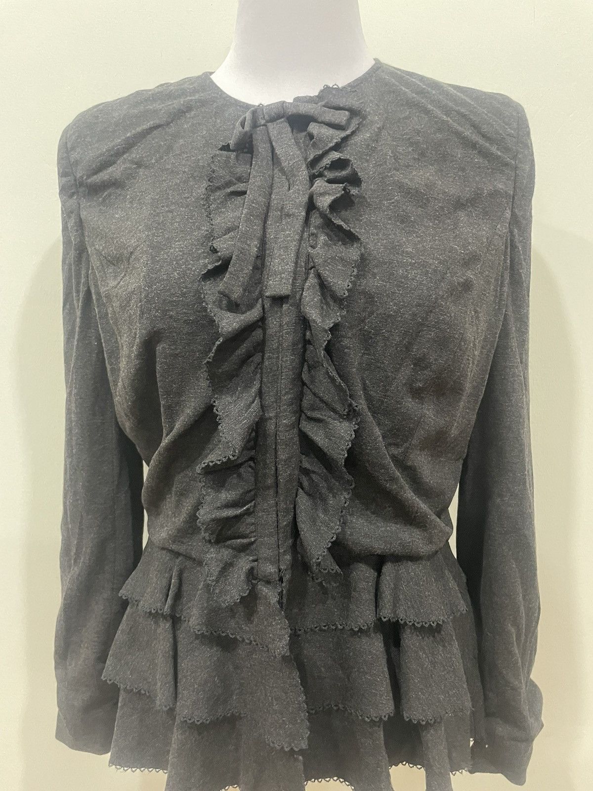 Other Giacca Knit Ruffle by Paola Frani Size M / US 6-8 / IT 42-44 - 3 Thumbnail