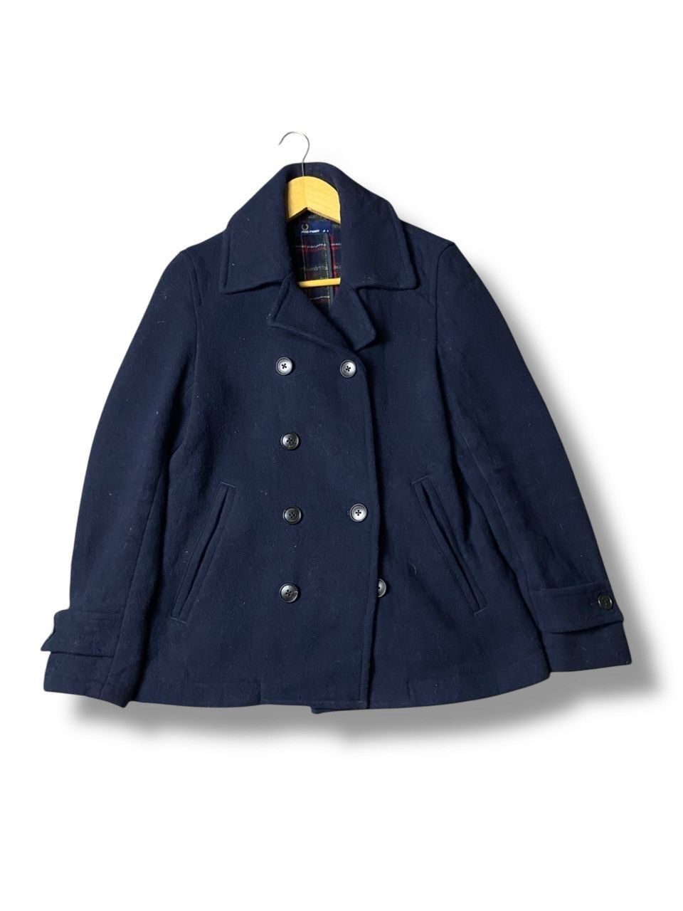 Fred Perry Fred Perry Double Breasted Wool Peacoat (166) Size US S / EU 44-46 / 1 - 2 Thumbnail