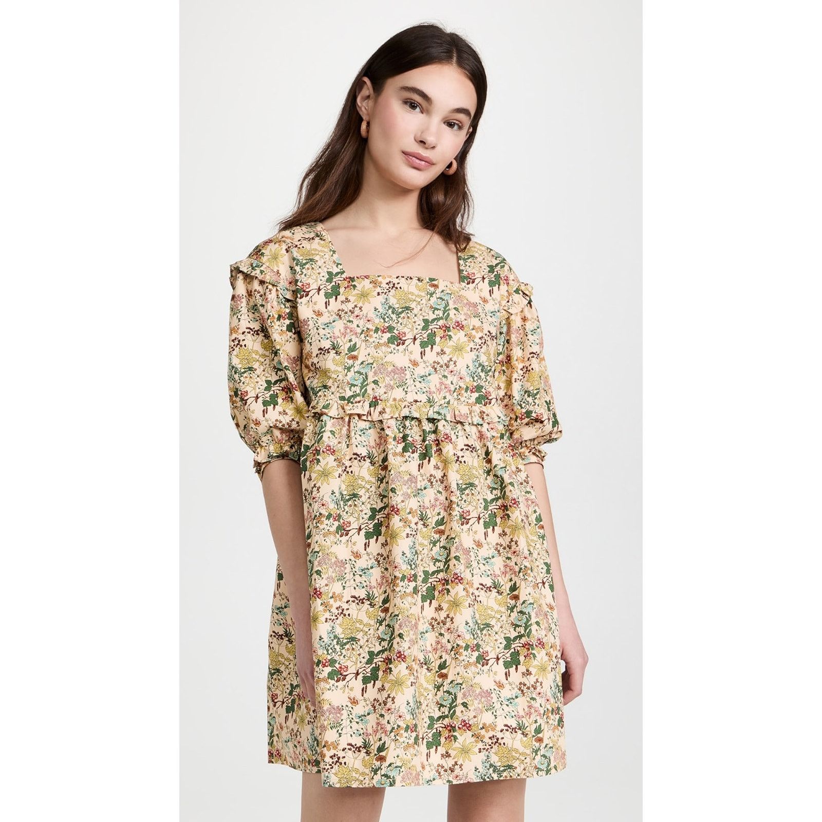 Anthropologie × Free People NWT Meadows Daphne Babydoll Dress $242 SIZE 4 (8/10) Cottage Size M / US 6-8 / IT 42-44 - 3 Thumbnail